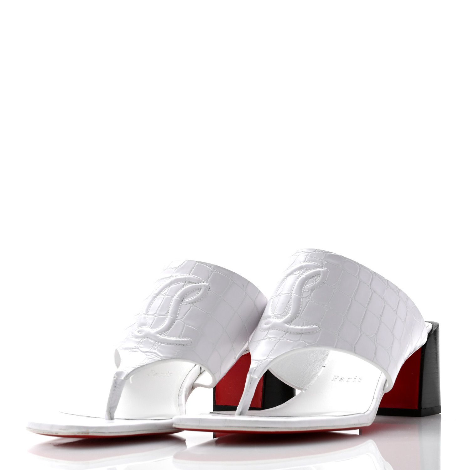 Christian Louboutin o1w1db10725 Sandals in White Size US 6.5 / IT 36.5 - 1 Thumbnail