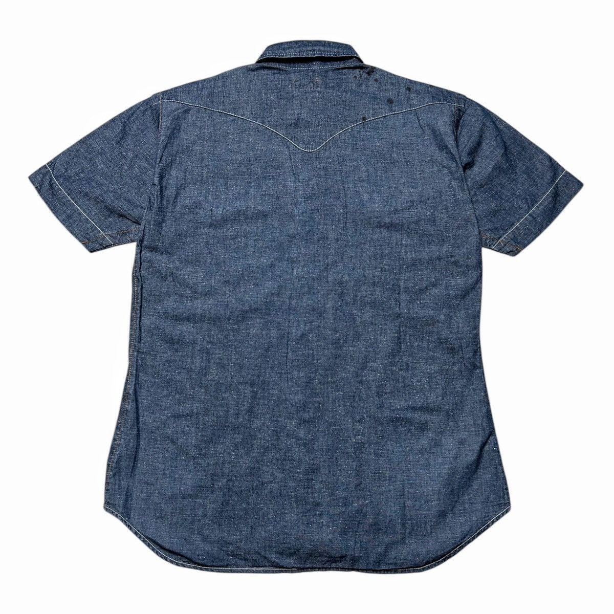 ABAHOUSE × Japanese Brand Abahouse Japan Western Short Sleeve Chambray Work Shirt Size US M / EU 48-50 / 2 - 4 Thumbnail
