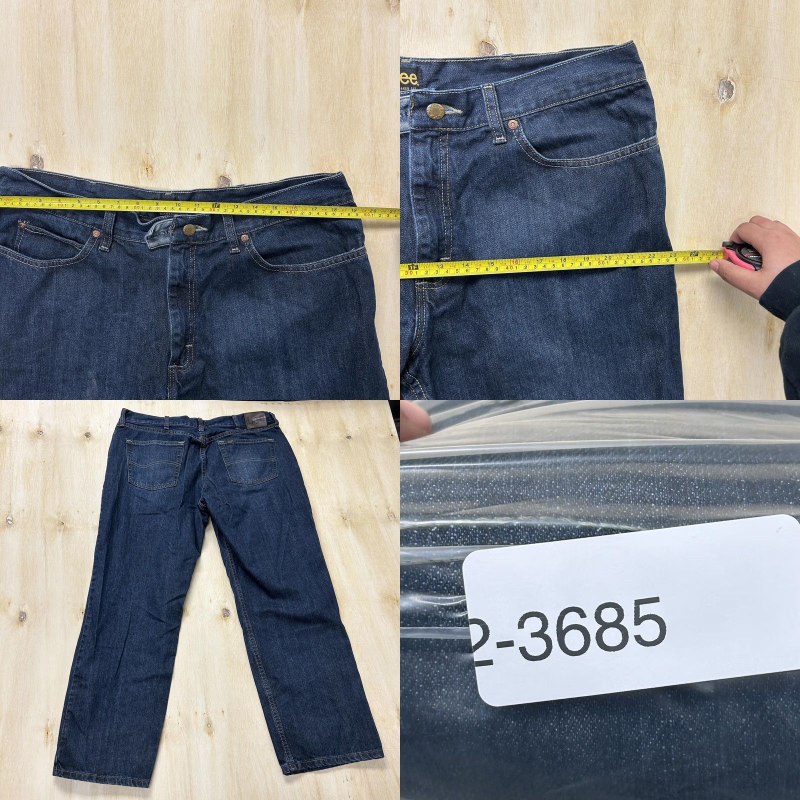 Lee Lee Relaxed Fit Jeans Mens 38x30 Dark Blue Denim Straight Leg Casual Size US 38 / EU 54 - 8 Thumbnail