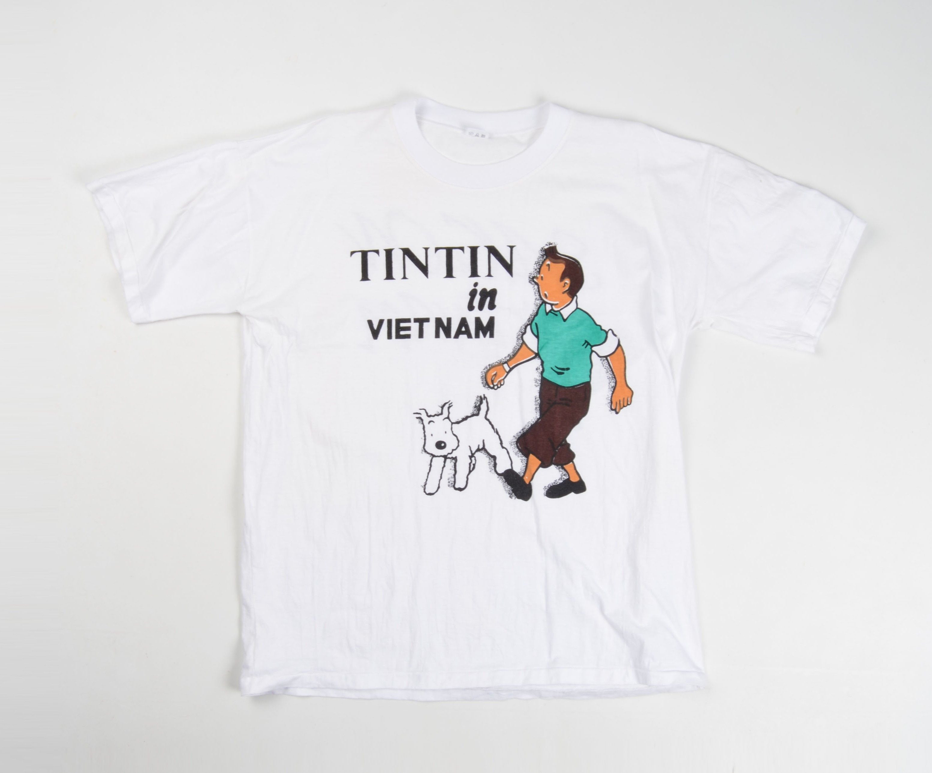 Vintage Vintage Tin Tin in Vietnam 80's Cartoon T-shirt Size US XXL / EU 58 / 5 - 1 Thumbnail