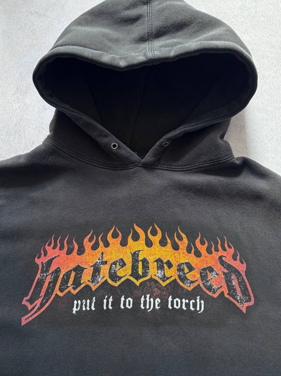 Band Tees Vintage Hatebreed Flame Skull Cut-Off Hoodie Sleeveless y2k Size US M / EU 48-50 / 2 - 6 Thumbnail