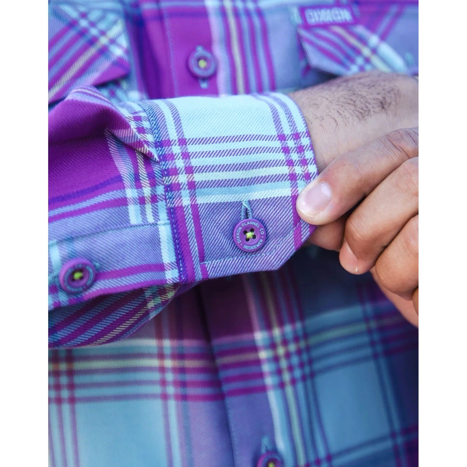 Vintage Dixxon Flannel The Redeemer Flannel Shirt Men L Purple Blue Green White Plaid Button-Up Long Sleeve Casual Size US L / EU 52-54 / 3 - 5 Thumbnail