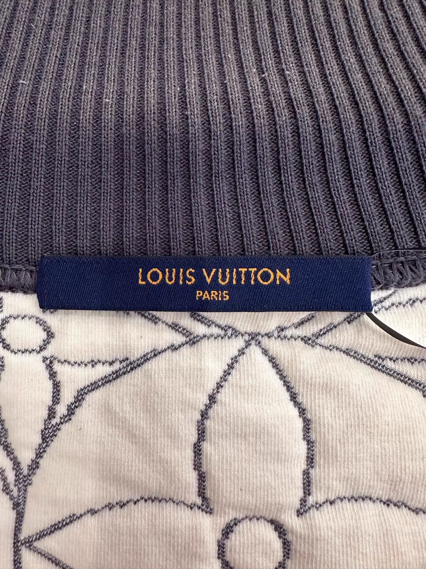 Louis Vuitton LV Monogram All Over White Logo Men's Dark Gray Jacket L Size US L / EU 52-54 / 3 - 6 Thumbnail