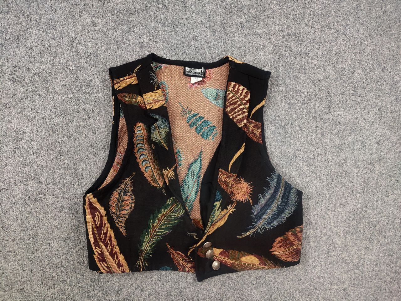 Vintage Vintage 90's Rough Rider Circle Western Tapestry Vest Jacket Size US L / EU 52-54 / 3 - 2 Thumbnail