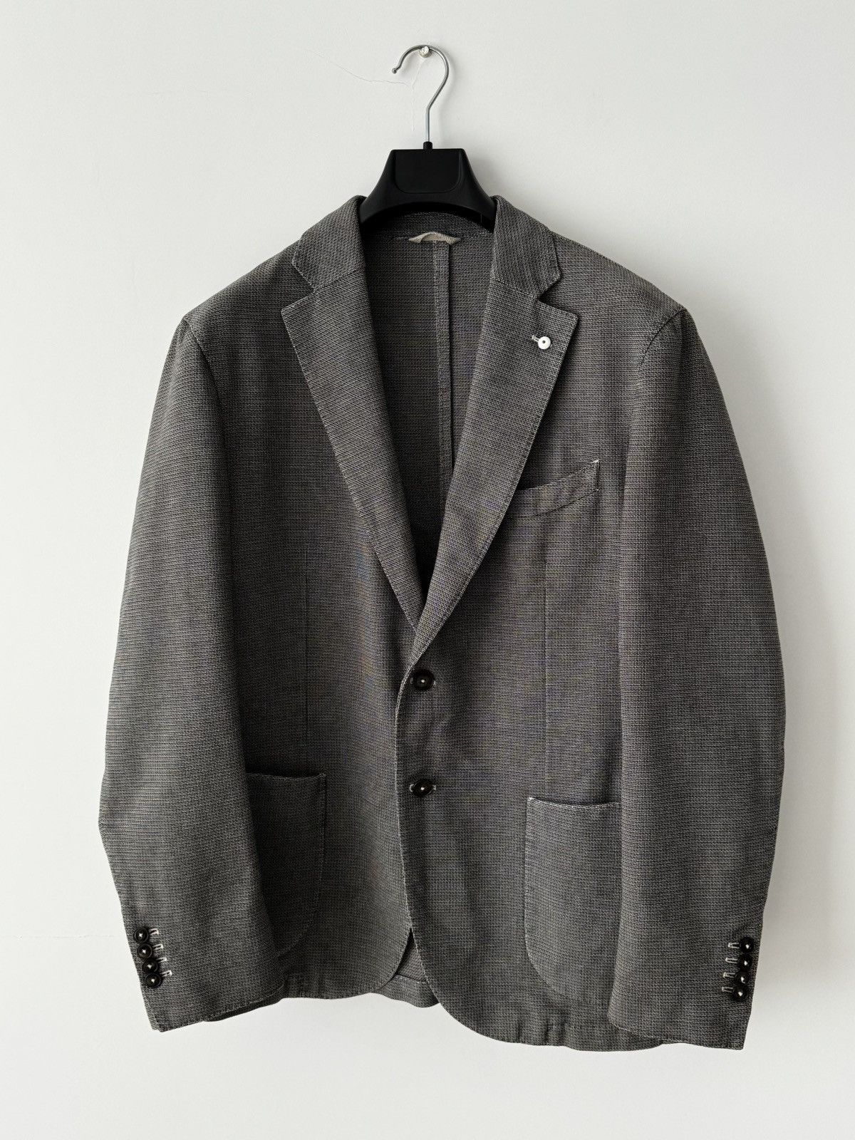 L.B.M. 1911 × Luigi Bianchi L.B.M. 1911 Two Buttons Grey Cotton Sport Jacket Size 44R - 2 Thumbnail