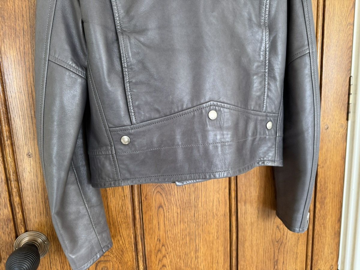 Saint Laurent Paris SS15 Saint Laurent L01 gray biker leather jacket Hedi FR38 Size S / US 4 / IT 40 - 14 Thumbnail