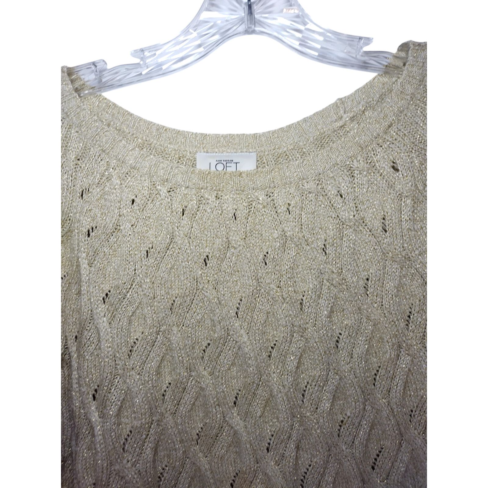 Ann Taylor NWOT Ann Taylor LOFT Sweater Lg Sleeve Crew Neck Gold Sz Md Size M / US 6-8 / IT 42-44 - 9 Thumbnail
