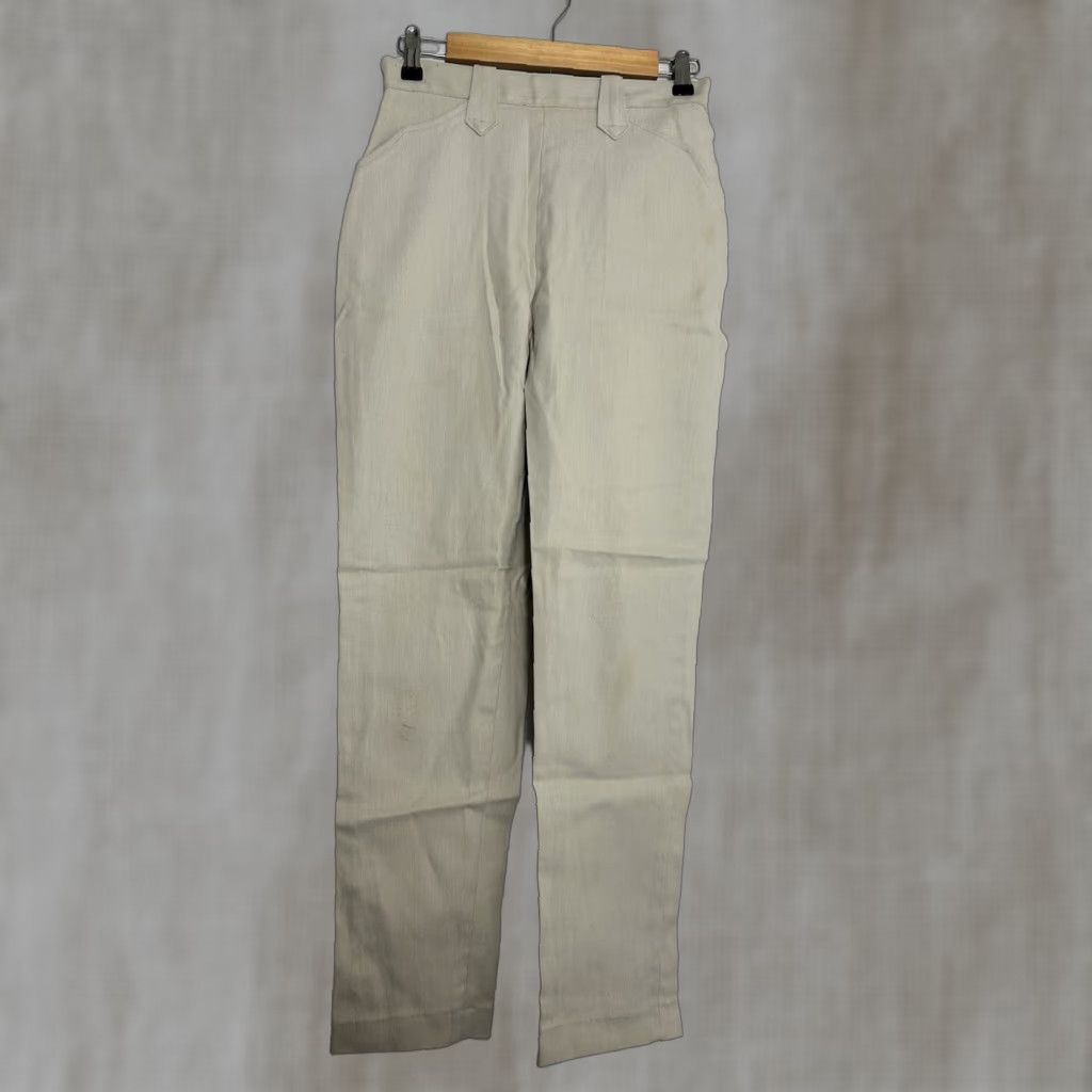 Lee VINTAGE Lee Frontiers Lady Twill High Waist Pants 26 Reg 29 Beige 1960s Casual Womens Size 26" / US 2 / IT 38 - 1 Thumbnail
