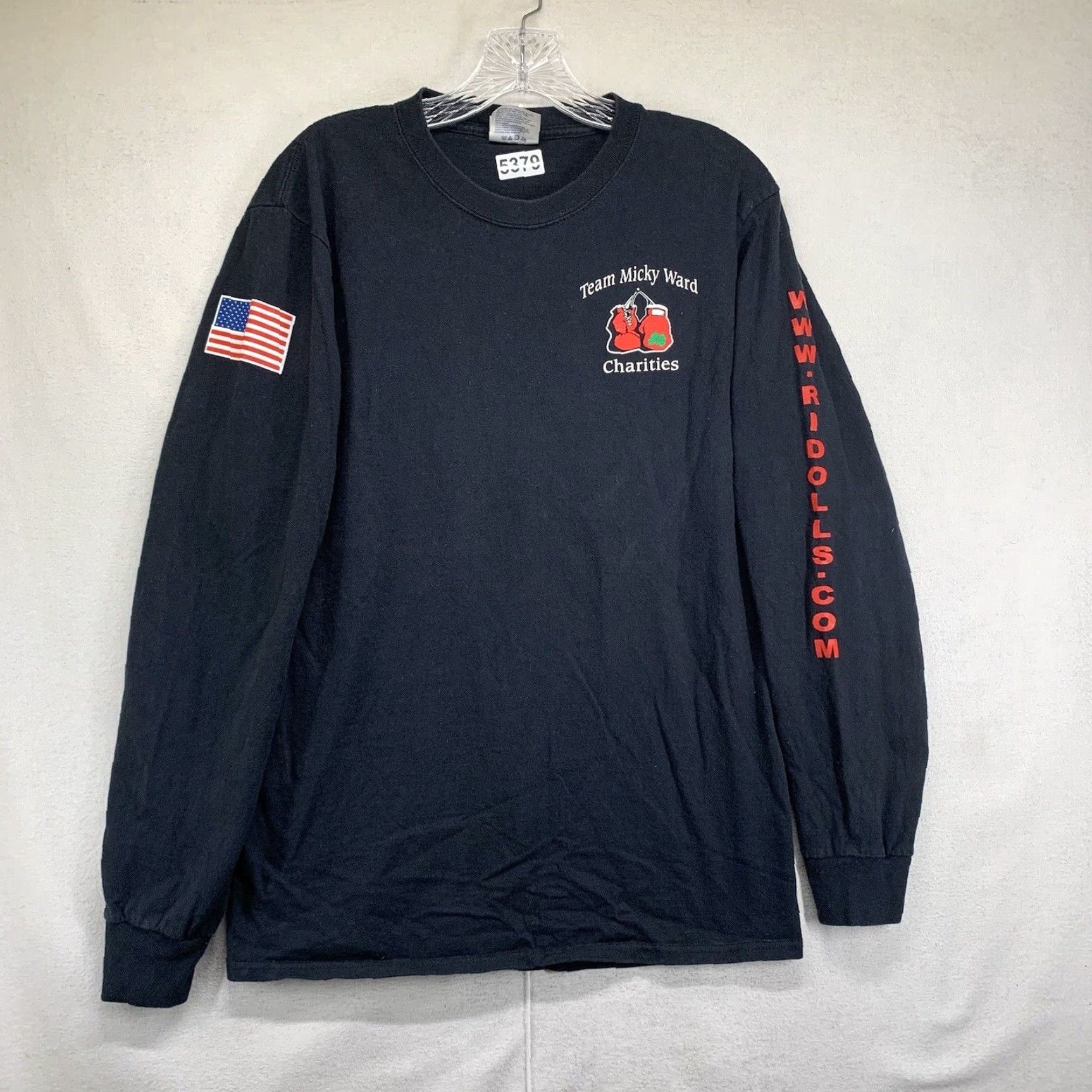 Port & Company VINTAGE Port & Company Mickey Ward Boxing Graphic T-Shirt Long Sleeve Adult Small Black Double-Sided Mens Size US S / EU 44-46 / 1 - 3 Thumbnail