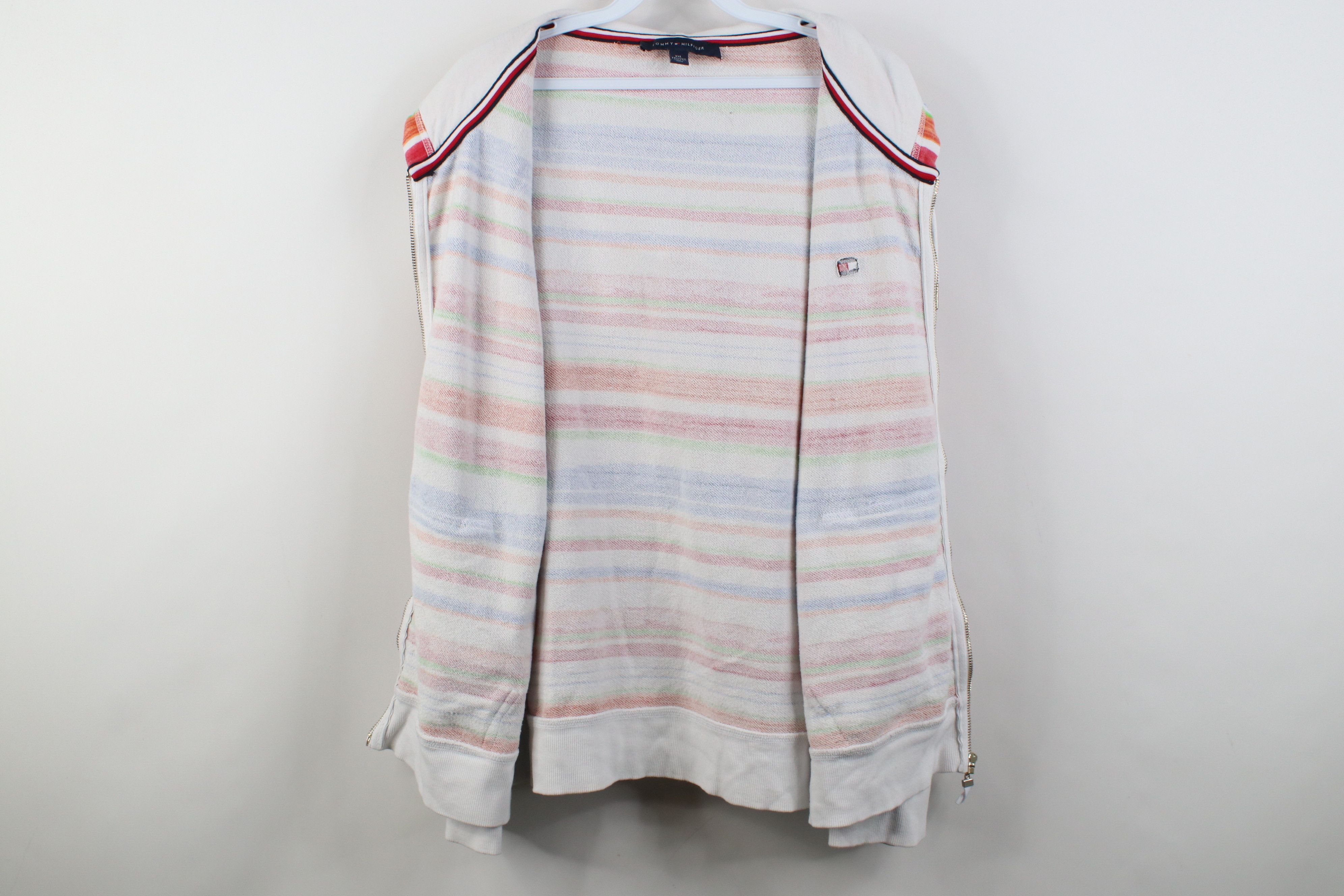 Tommy Hilfiger Vintage Y2K Tommy Hilfiger Terry Rainbow Full Zip Hoodie Size XXL / US 16-18 / IT 52-54 - 10 Thumbnail