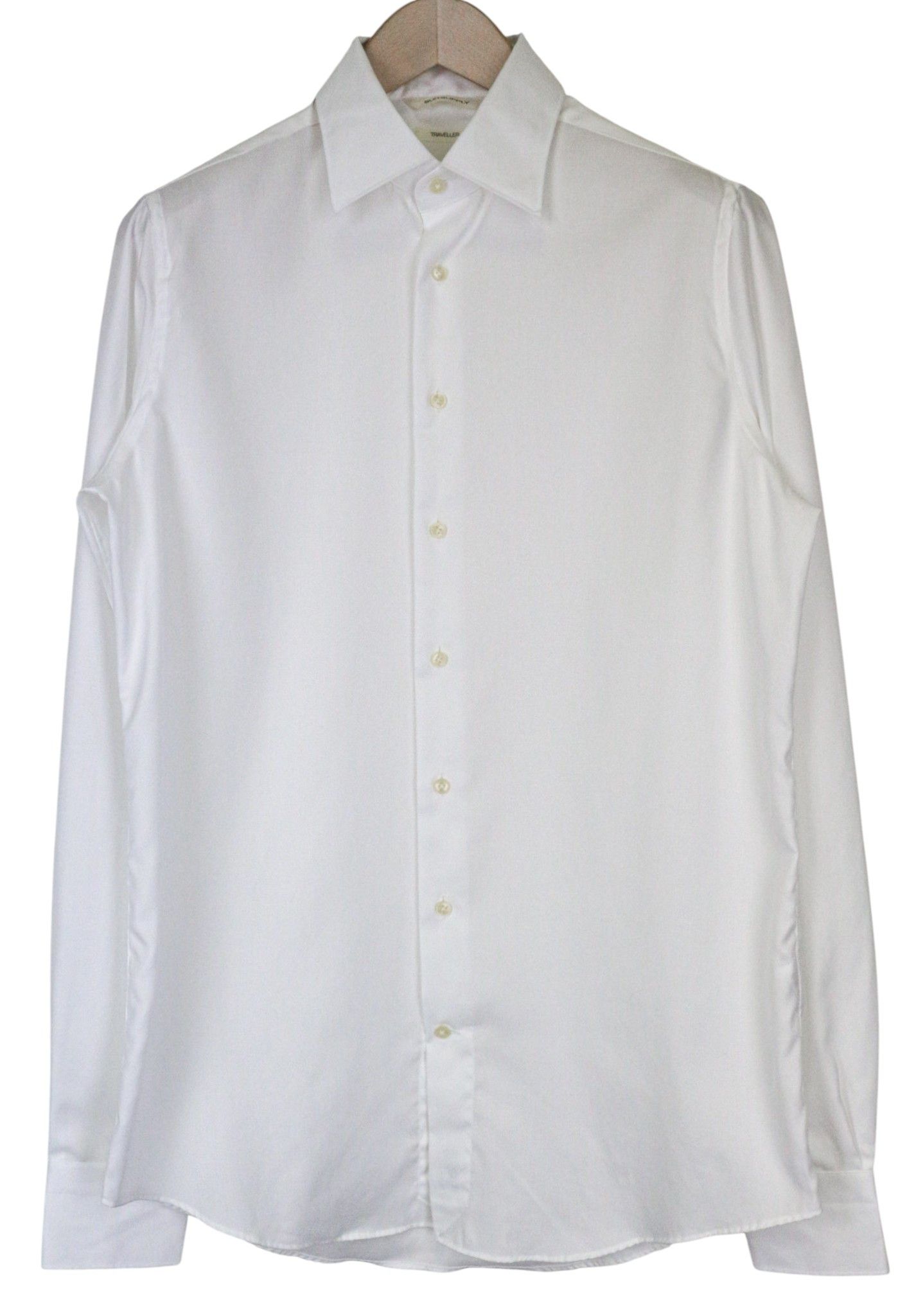 Suitsupply TRAVELLER 39L/15 1/2L Slim White Cotton Shirt 79408 Size US M / EU 48-50 / 2 - 1 Thumbnail