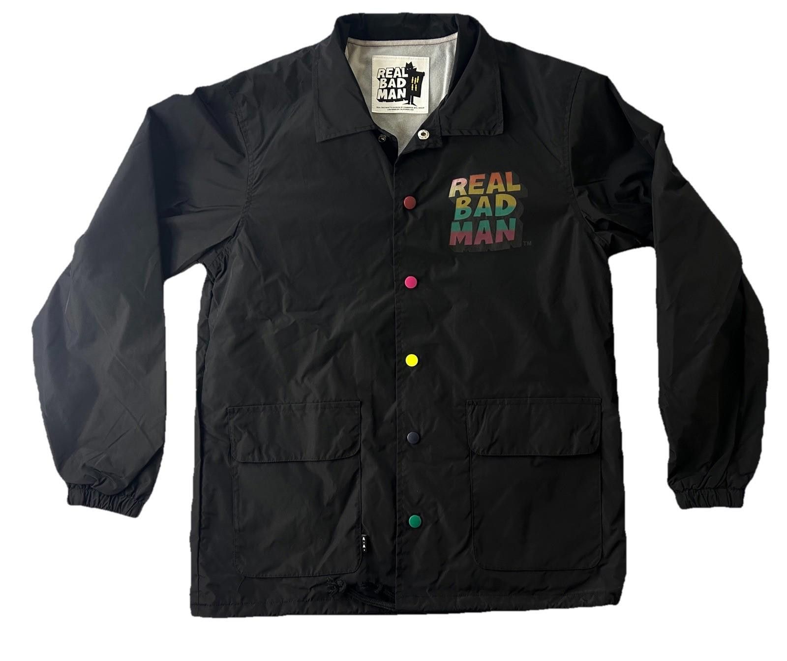 Real Bad Man Real Bad Man Black Jacket Mens Small Coach Windbreaker LA Size US S / EU 44-46 / 1 - 2 Thumbnail