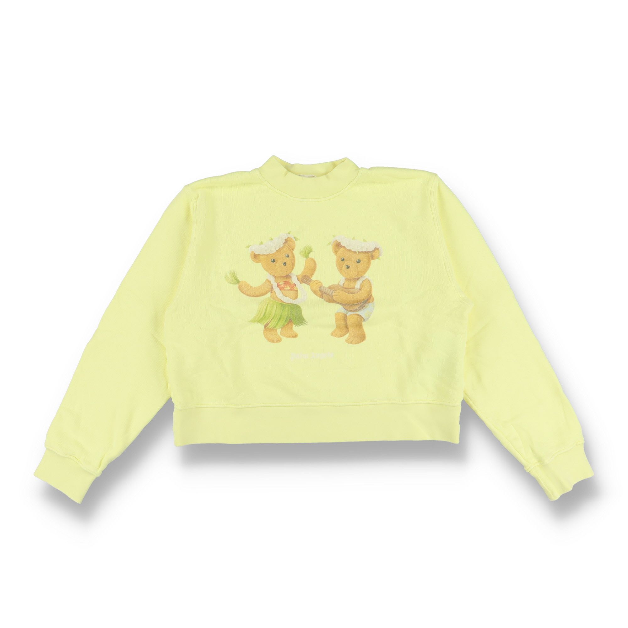 Palm Angels Yellow Dancing Bears Logo Mock Neck Sweatshirt Size US XL / EU 56 / 4 - 1 Thumbnail