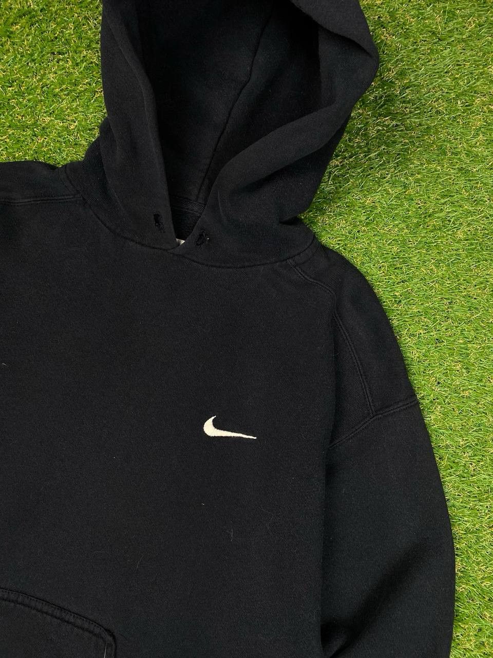 Nike × Vintage Vintage Nike 90s Washed Black y2k Hoodie Size US M / EU 48-50 / 2 - 3 Thumbnail