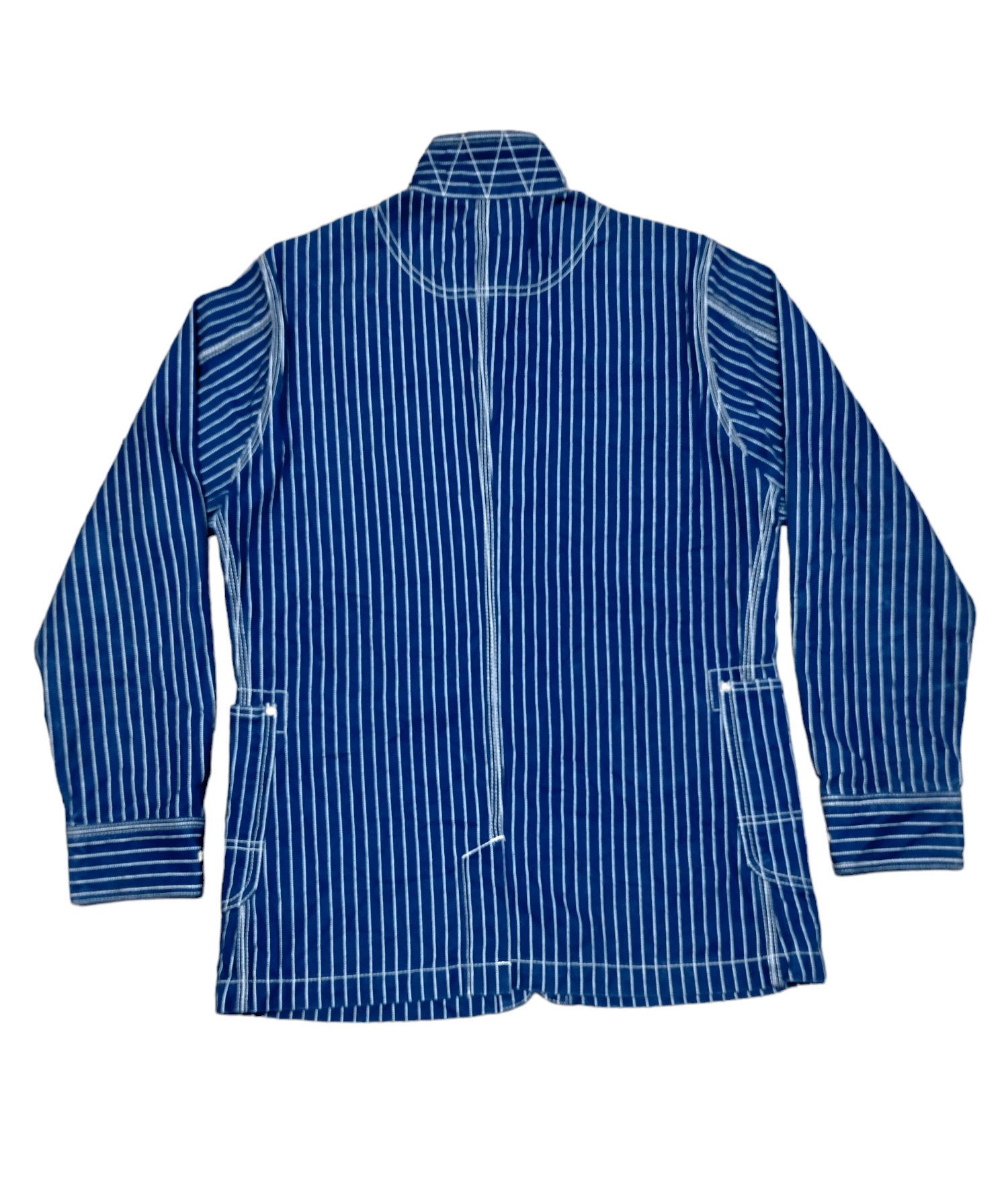 Japanese Brand Houston Wabash Chore Jaket Stripe Denim Made in Japan Size US M / EU 48-50 / 2 - 6 Thumbnail
