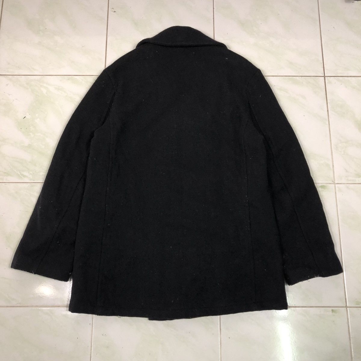 Japanese Brand 📌Vintage Wool Peacoat Usa Double Breast Issey Miyake Size US L / EU 52-54 / 3 - 2 Thumbnail