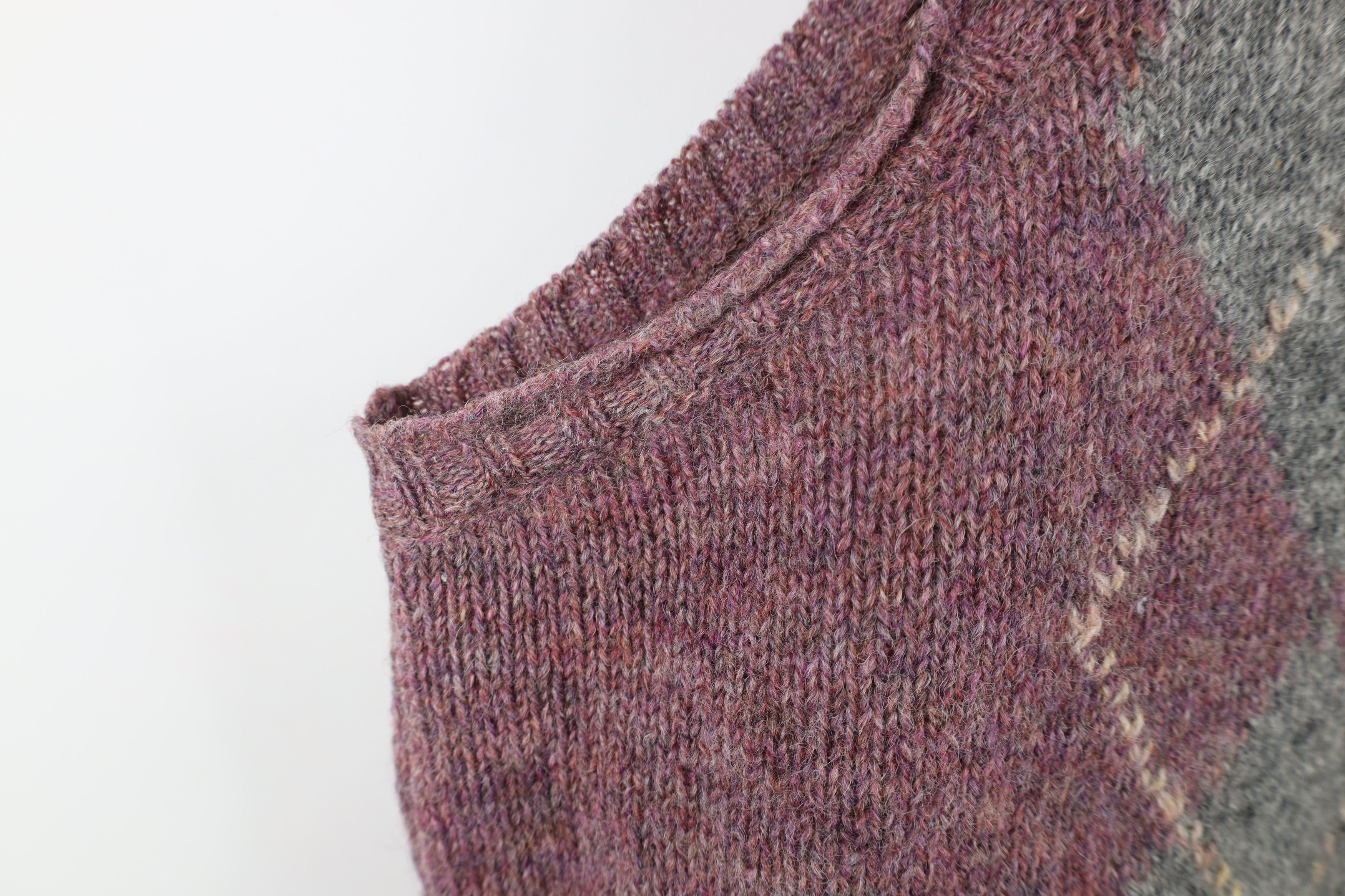 Vintage Vintage 70s Streetwear Wool Knit Diamond Argyle Sweater Vest Size US XL / EU 56 / 4 - 5 Thumbnail