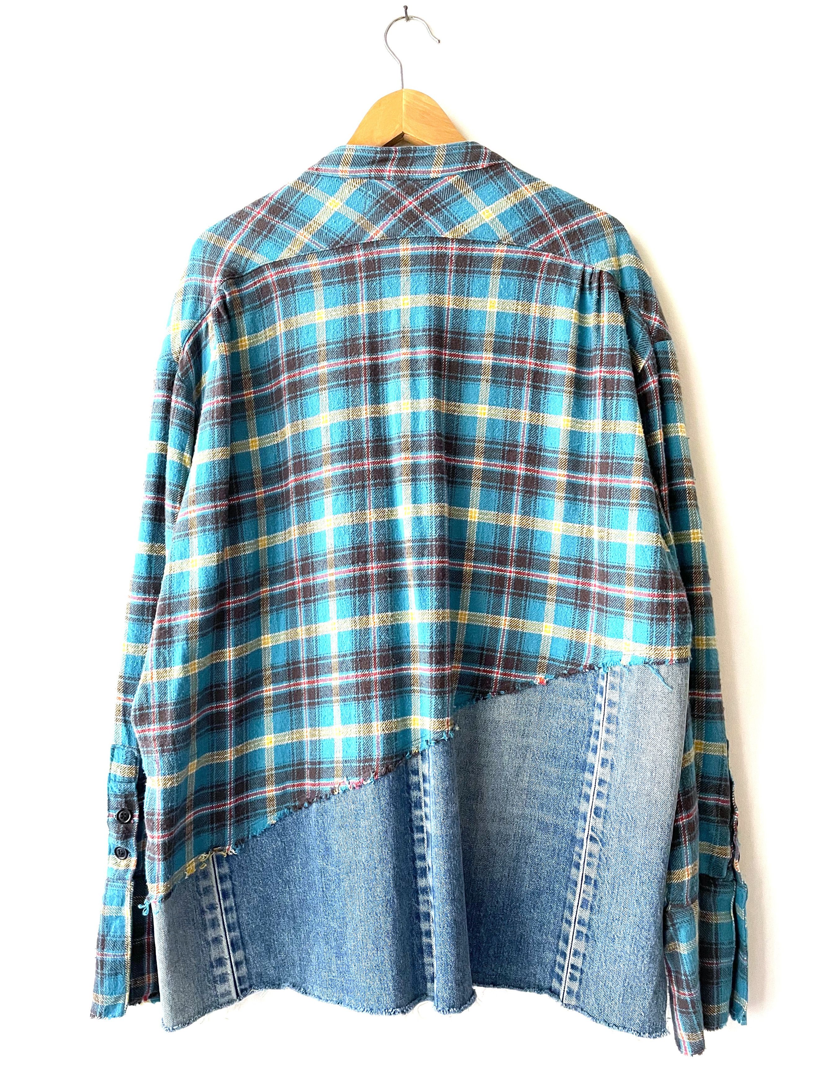 Greg Lauren 50/50 Boxy Flannel Shirt SZ 3 Size US L / EU 52-54 / 3 - 2 Thumbnail