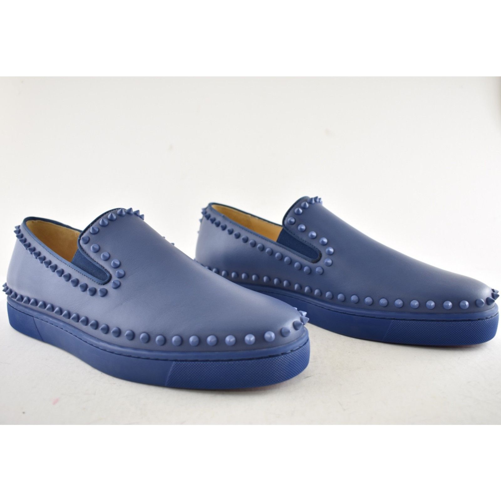 Christian Louboutin Christian Louboutin Pik Boat Flat Orage Blue Spikes 43.5 Size US 10.5 / EU 43-44 - 3 Thumbnail