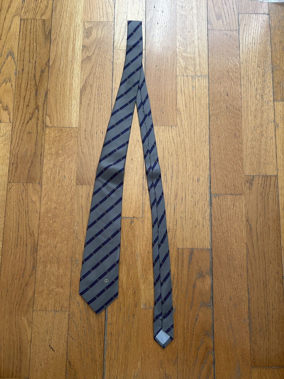 Gucci Grey silk tie gucci Size 42 - 6 Thumbnail