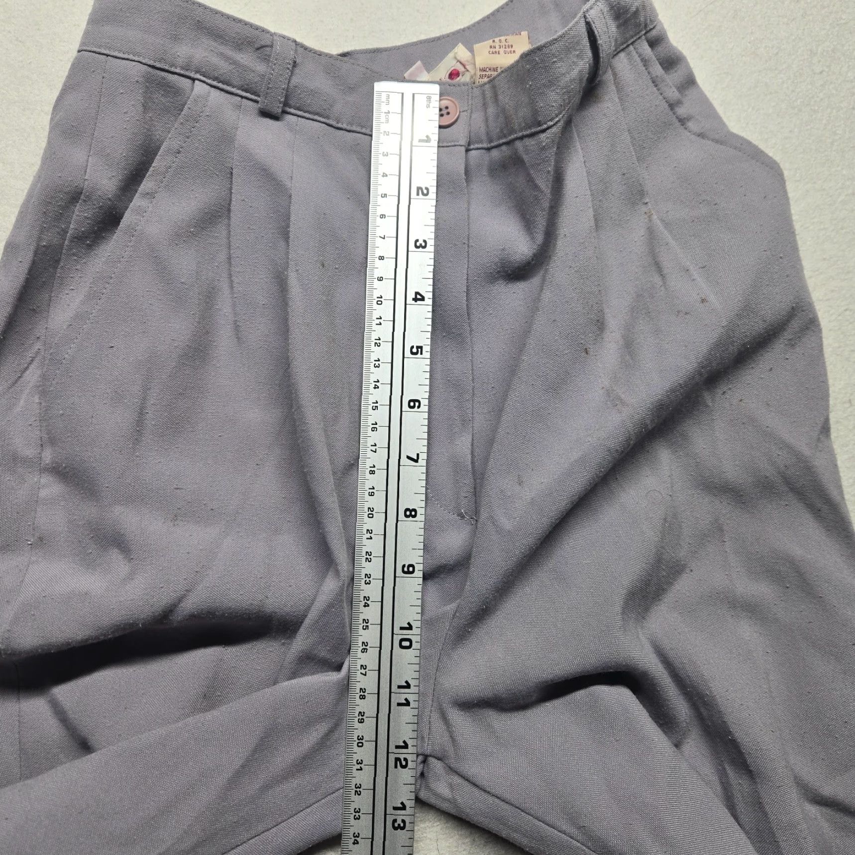Vintage Catrina Pants Solid Gray Adult Women's Size 7 Belt Loops Women’s Gray Pants 7 Size 28" / US 6 / IT 42 - 5 Thumbnail