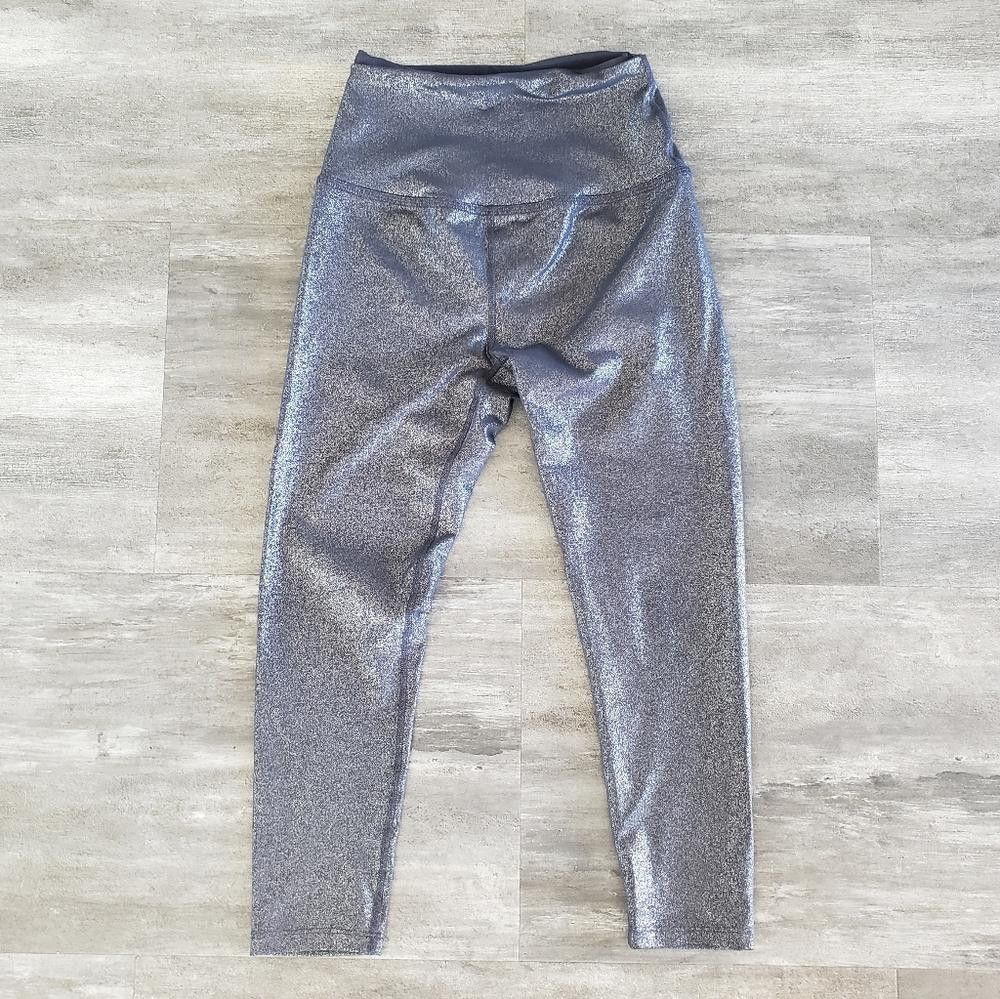 Designer Navy Nocturnal Shiny Twinkle BY Midi Legging Size 28" / US 6 / IT 42 - 1 Thumbnail