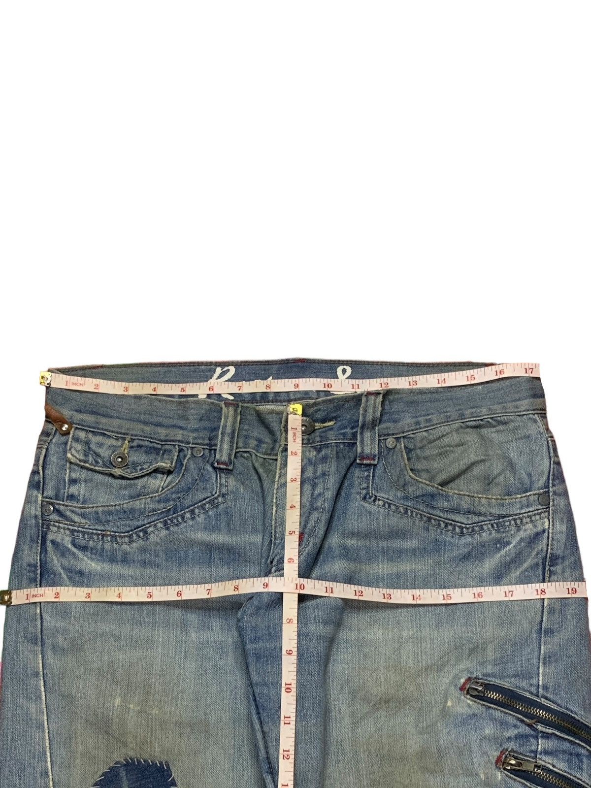 Japanese Brand SALES🔥Vintage Japanese Brand Mud Wash Patched Baggy Jeans Size US 35 - 10 Thumbnail