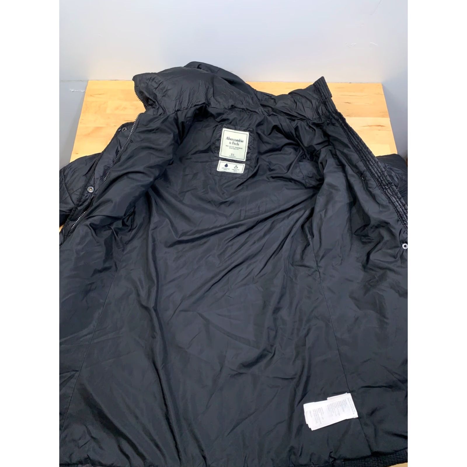 Abercrombie & Fitch VINTAGE Abercrombie & Fitch Puffer Jacket Womens XS Black Long Parka Quilted Softshell Size XS / US 0-2 / IT 36-38 - 2 Thumbnail