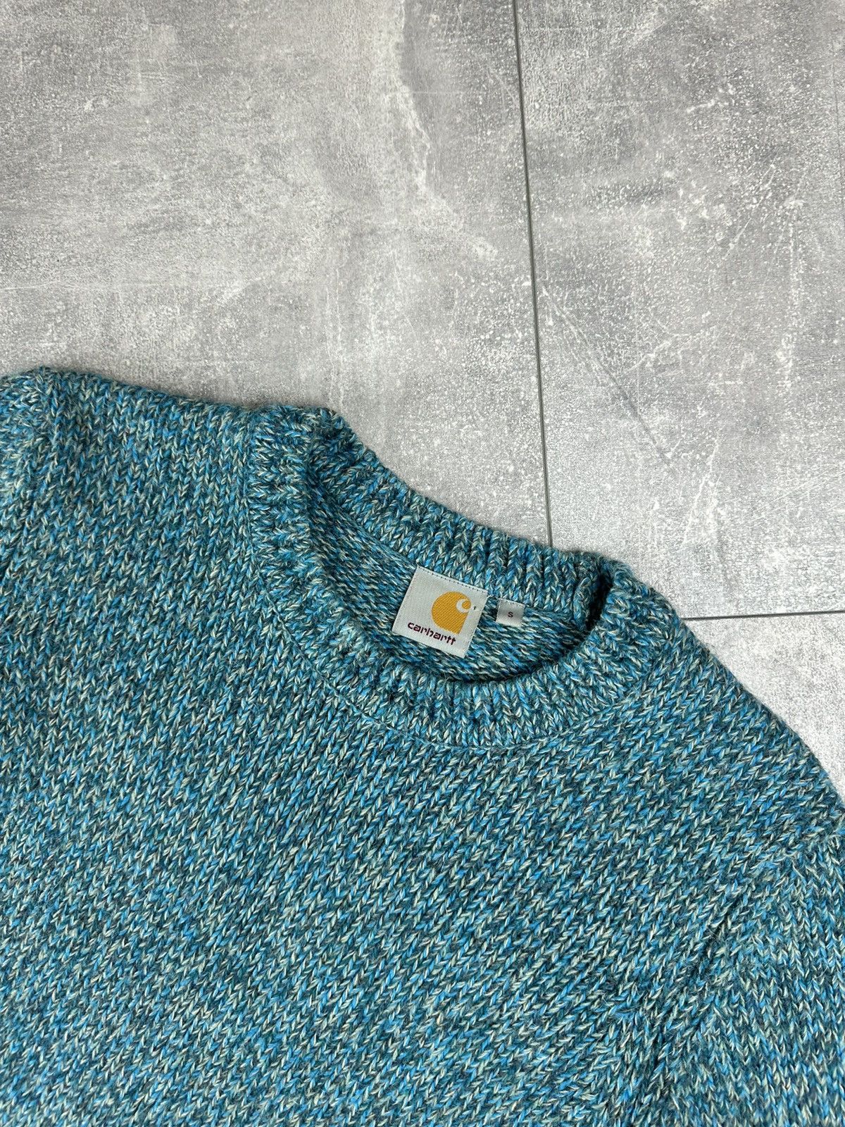 Carhartt Carhartt Small Logo Morris Textured Knitting Sweater Size US S / EU 44-46 / 1 - 5 Thumbnail
