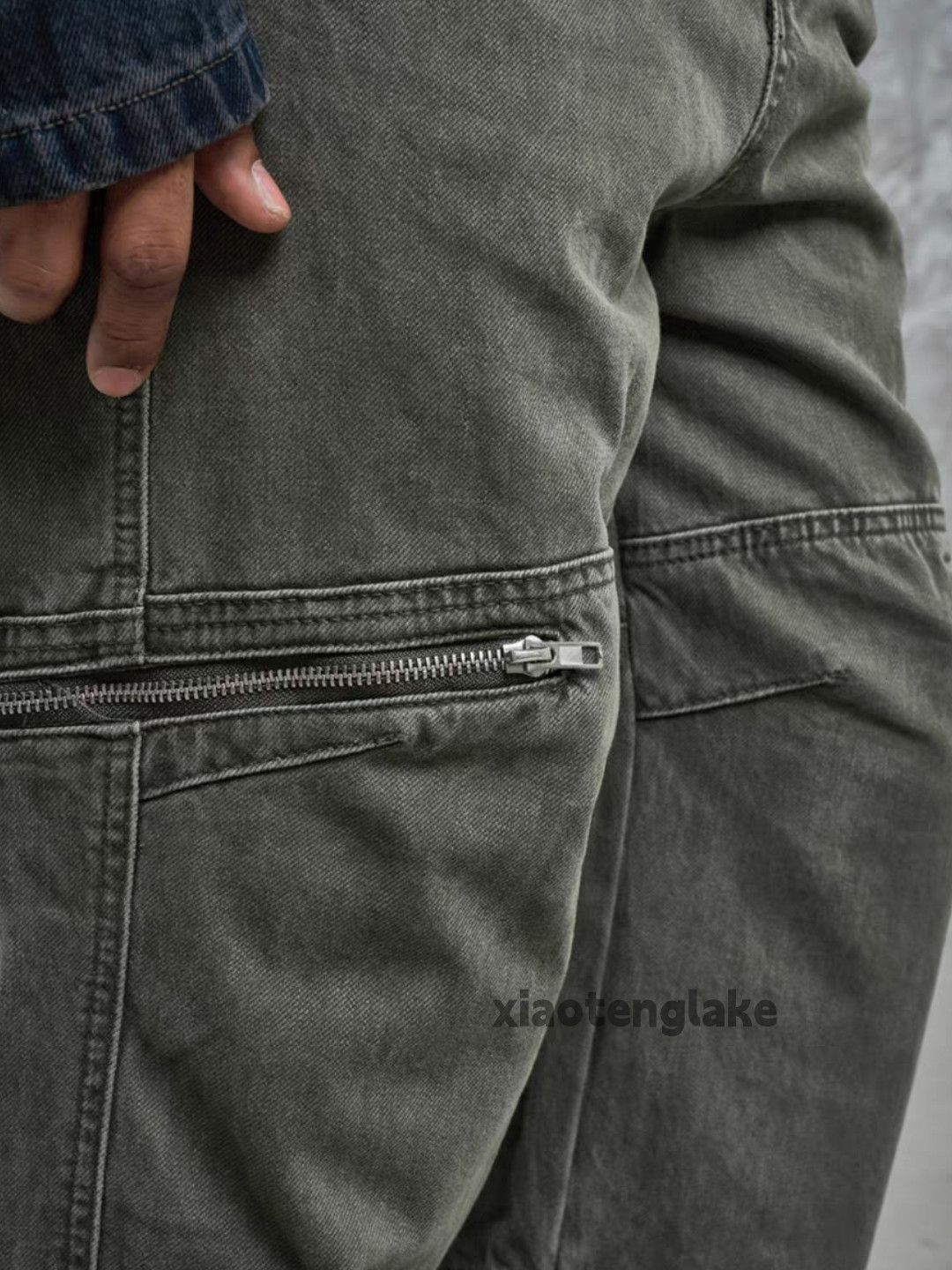Designer × Japanese Brand × Vintage washed faded cleanfit yuppie loose zipper baggy pants Size US 28 / EU 44 - 3 Thumbnail
