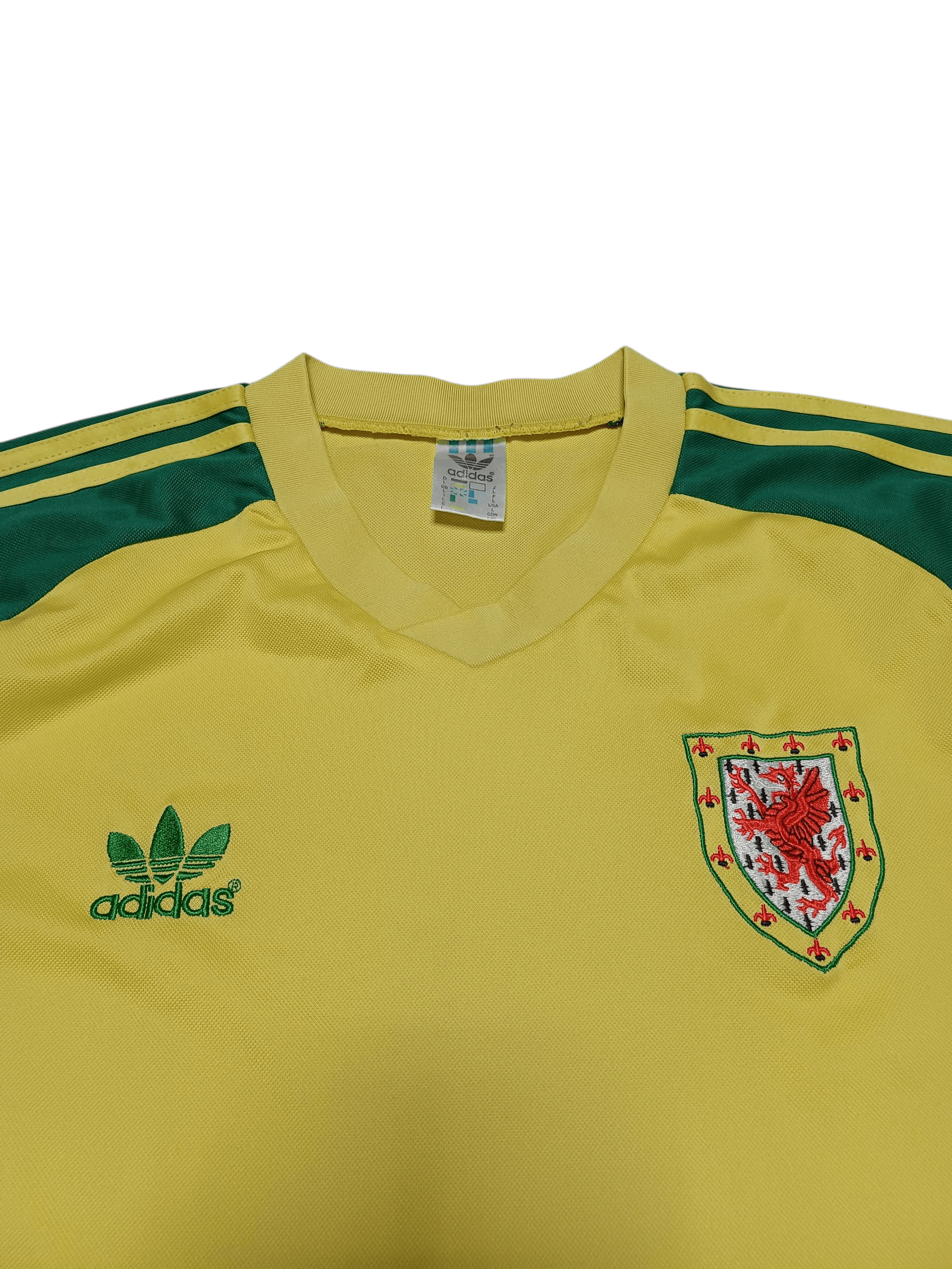 Adidas ADIDAS WALES 1982 VINTAGE RARE SOCCER JERSEY Size US L / EU 52-54 / 3 - 2 Thumbnail