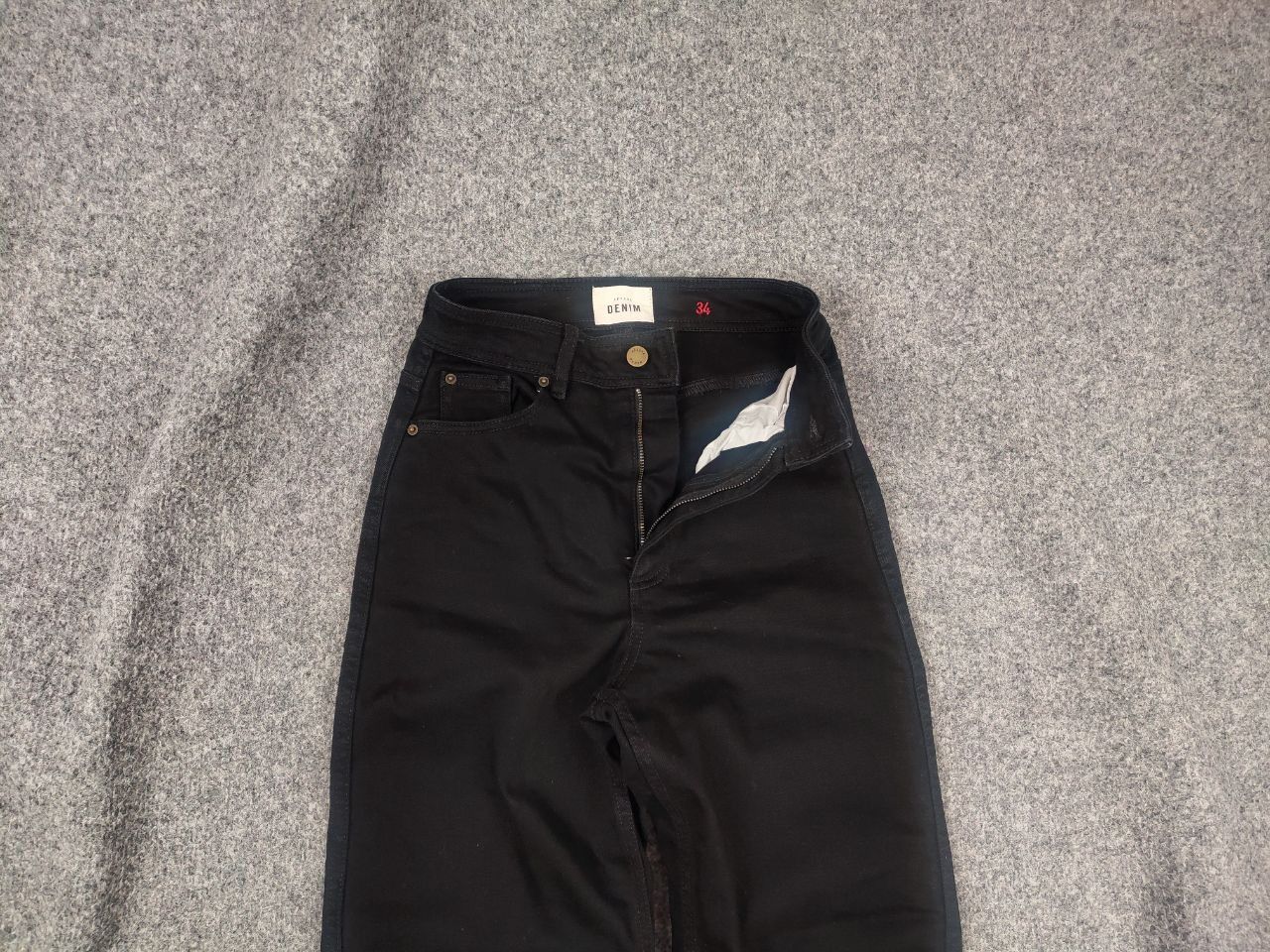 Sezane Sezane denim Le crop Black Wide Leg Minimalist Design Jeans Size 26" / US 2 / IT 38 - 3 Thumbnail