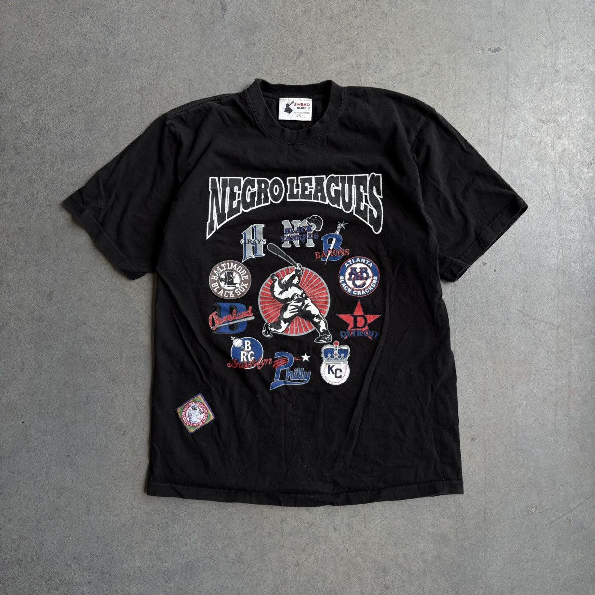 Authentic Negro Leagues × MLB × Vintage Vintage 90's Negro League Baseball Logos Tee Yankees Large Size US XL / EU 56 / 4 - 11 Thumbnail