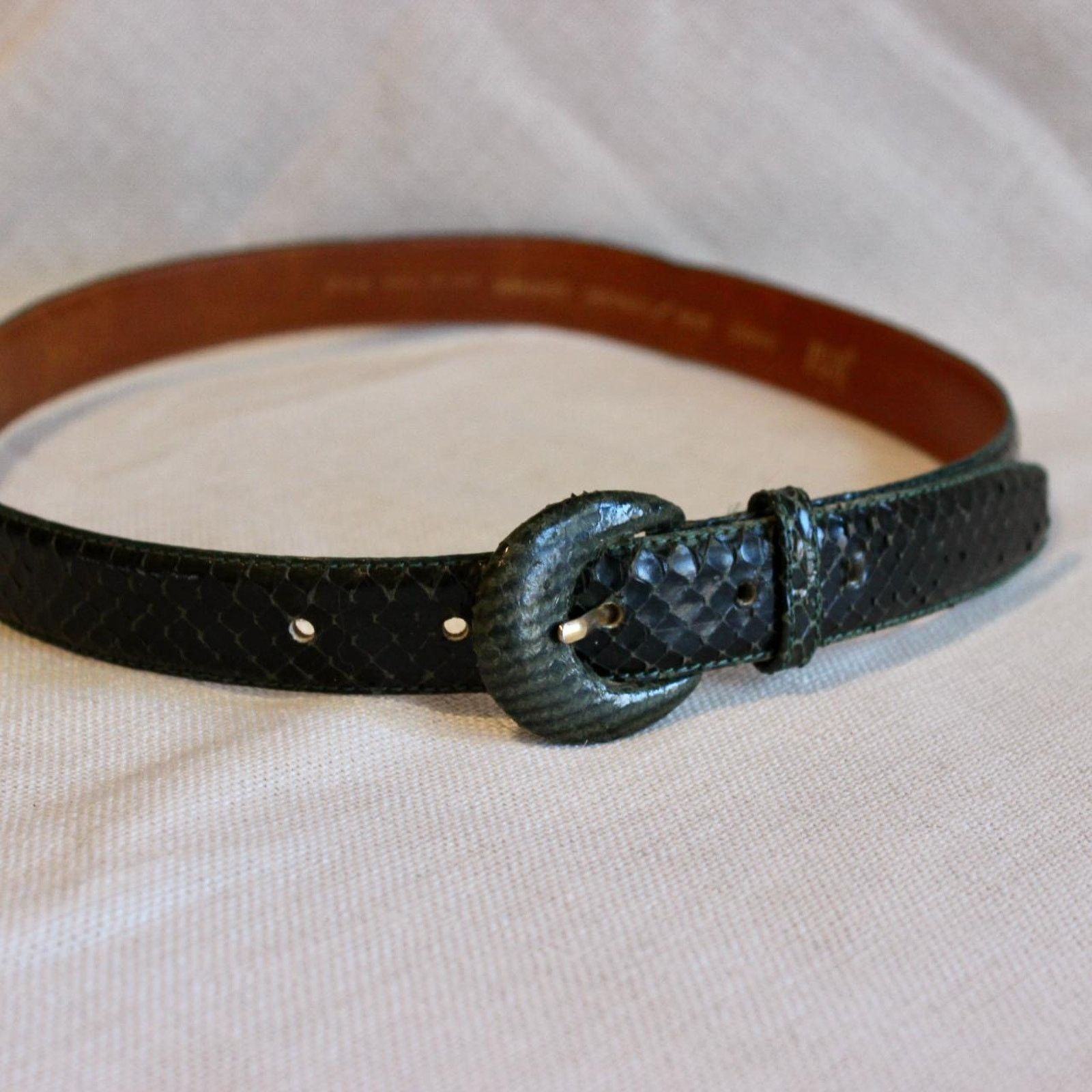 Other Emerald Green Snakeskin Belt Size ONE SIZE - 1 Thumbnail