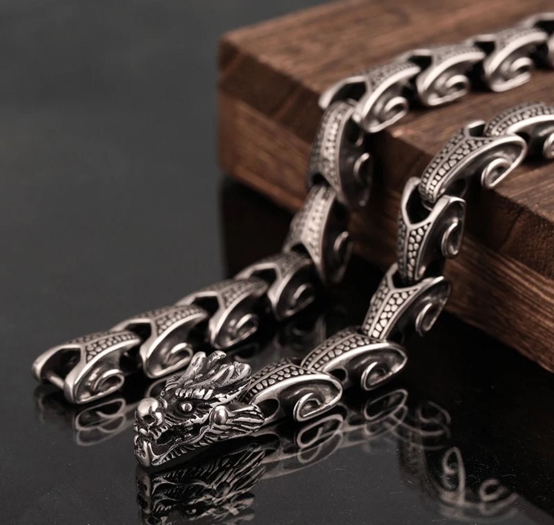 Jewelry × Vintage Gothic Dragon Choker Keel Chain Y2K Size ONE SIZE - 3 Thumbnail