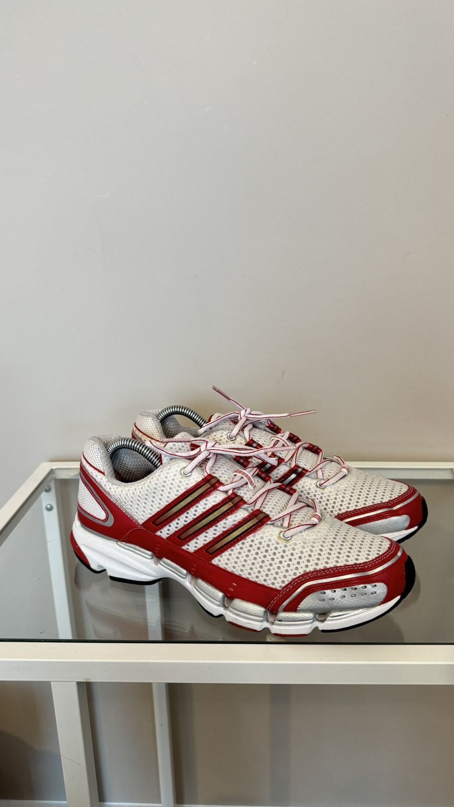 Adidas × Vintage Adidas 2010 white red sneakers vintage 00s y2k shoes rare Size US 9 / EU 42 - 1 Thumbnail