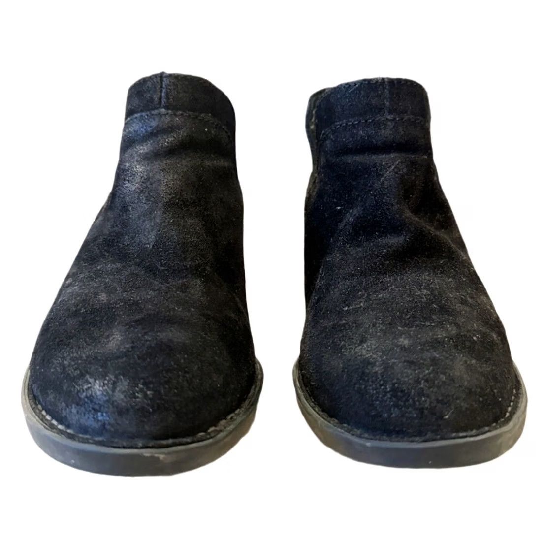 Born Born Kerri Boot Low Block Heel Black Leather Distress Bootie Women's 8M Boho Size US 8 / IT 38 - 3 Thumbnail