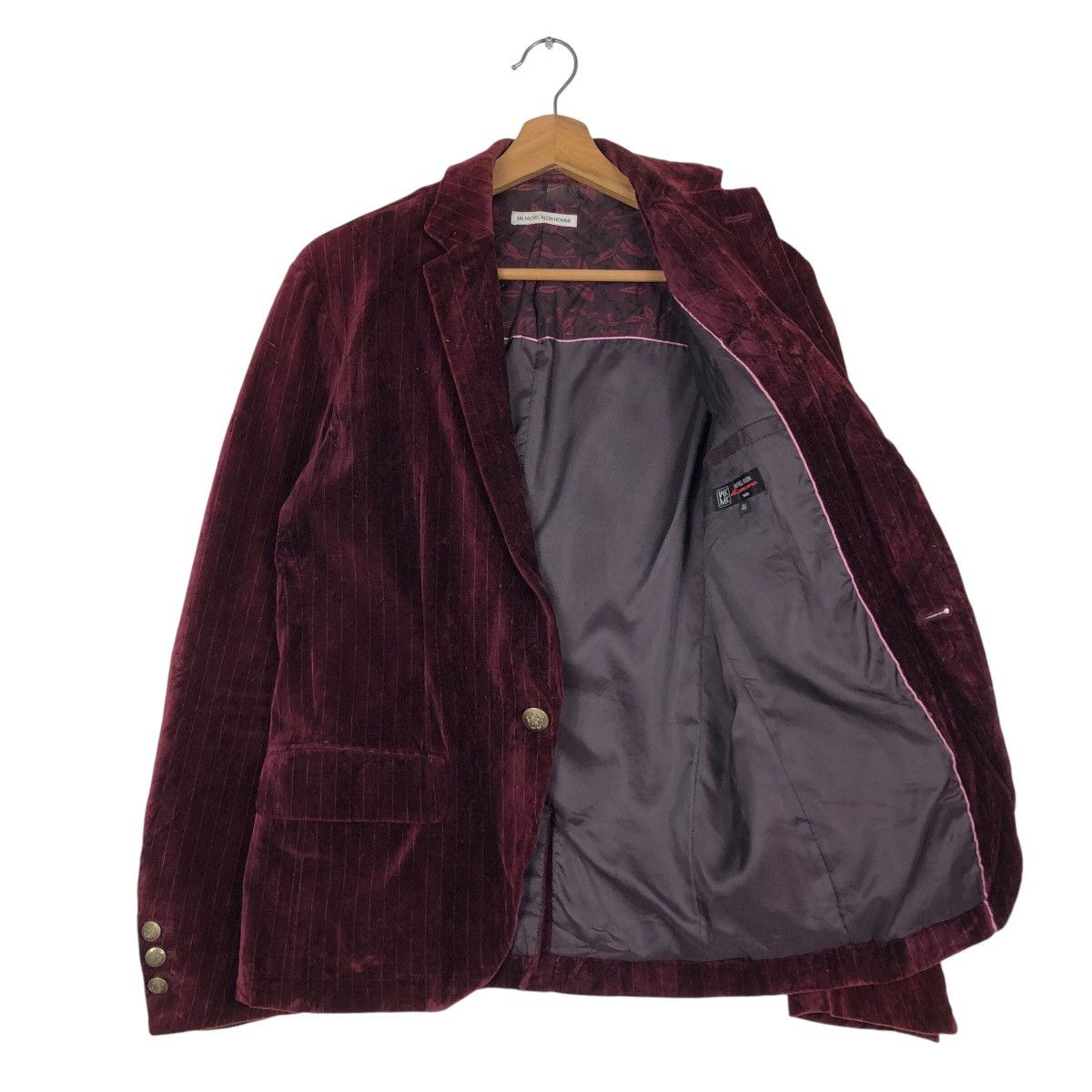 Japanese Brand 📌Vintage Chore Velvet Jacket Striped Michel Klein Homme Size US S / EU 44-46 / 1 - 12 Thumbnail