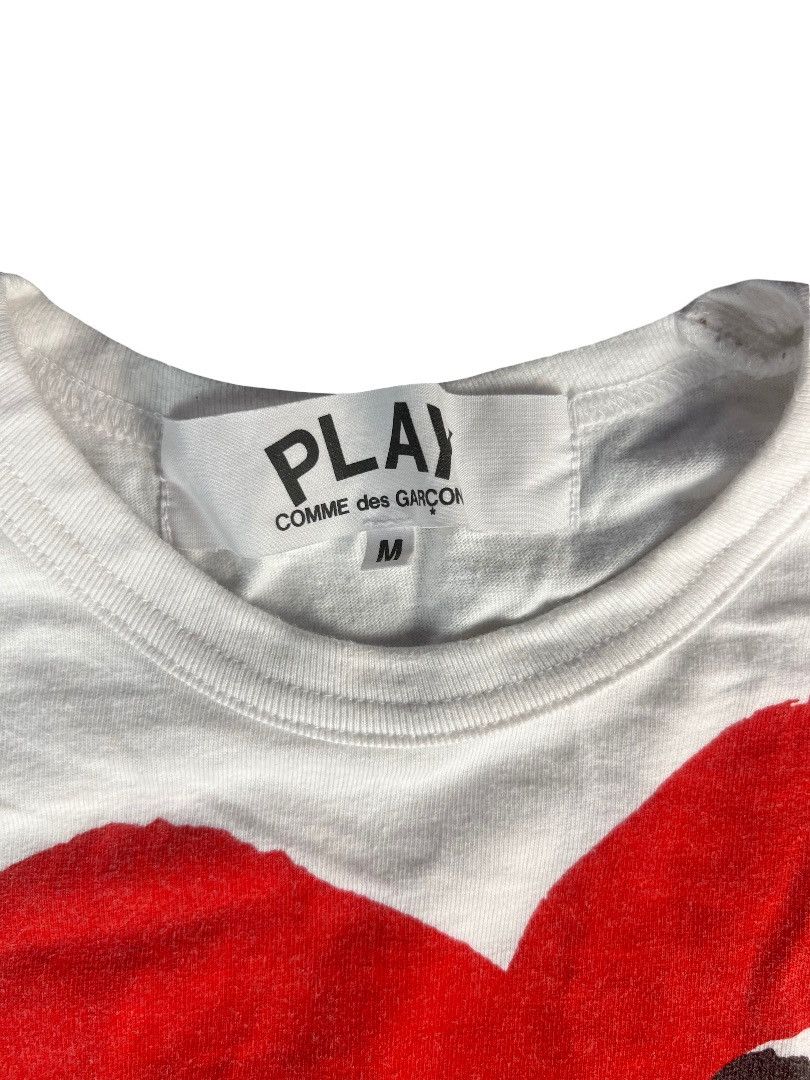 Comme des Garcons CDG PLAY Large Heart Tee – White / Red – Men’s Medium – 2019 Size US M / EU 48-50 / 2 - 2 Thumbnail