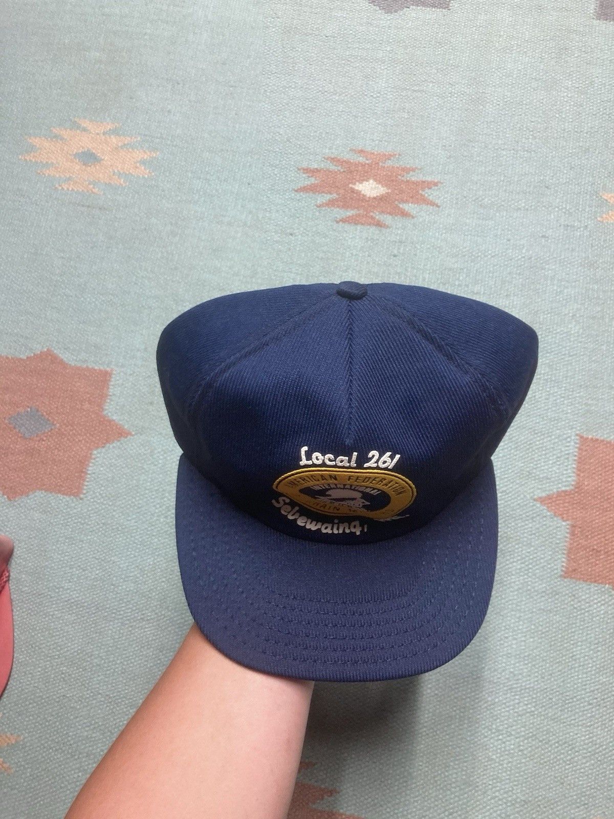 Vintage 80s SnapBack hat local 261 Union grain millers Michigan USA Size ONE SIZE - 3 Thumbnail