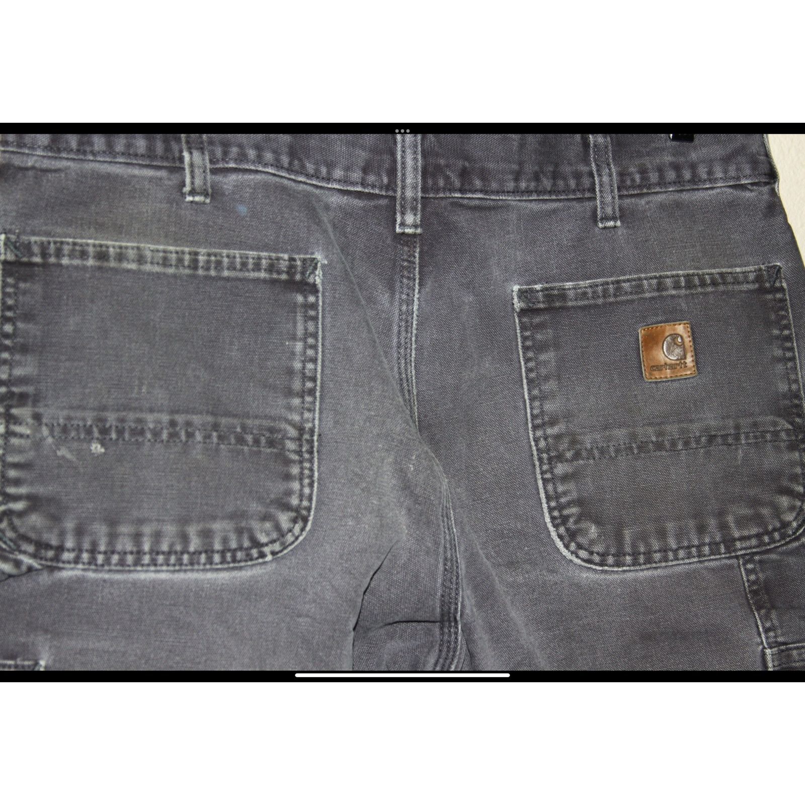 Carhartt Carhartt B11 PTB Washed Black Work Pants 36x32 Distressed Size US 36 / EU 52 - 4 Thumbnail