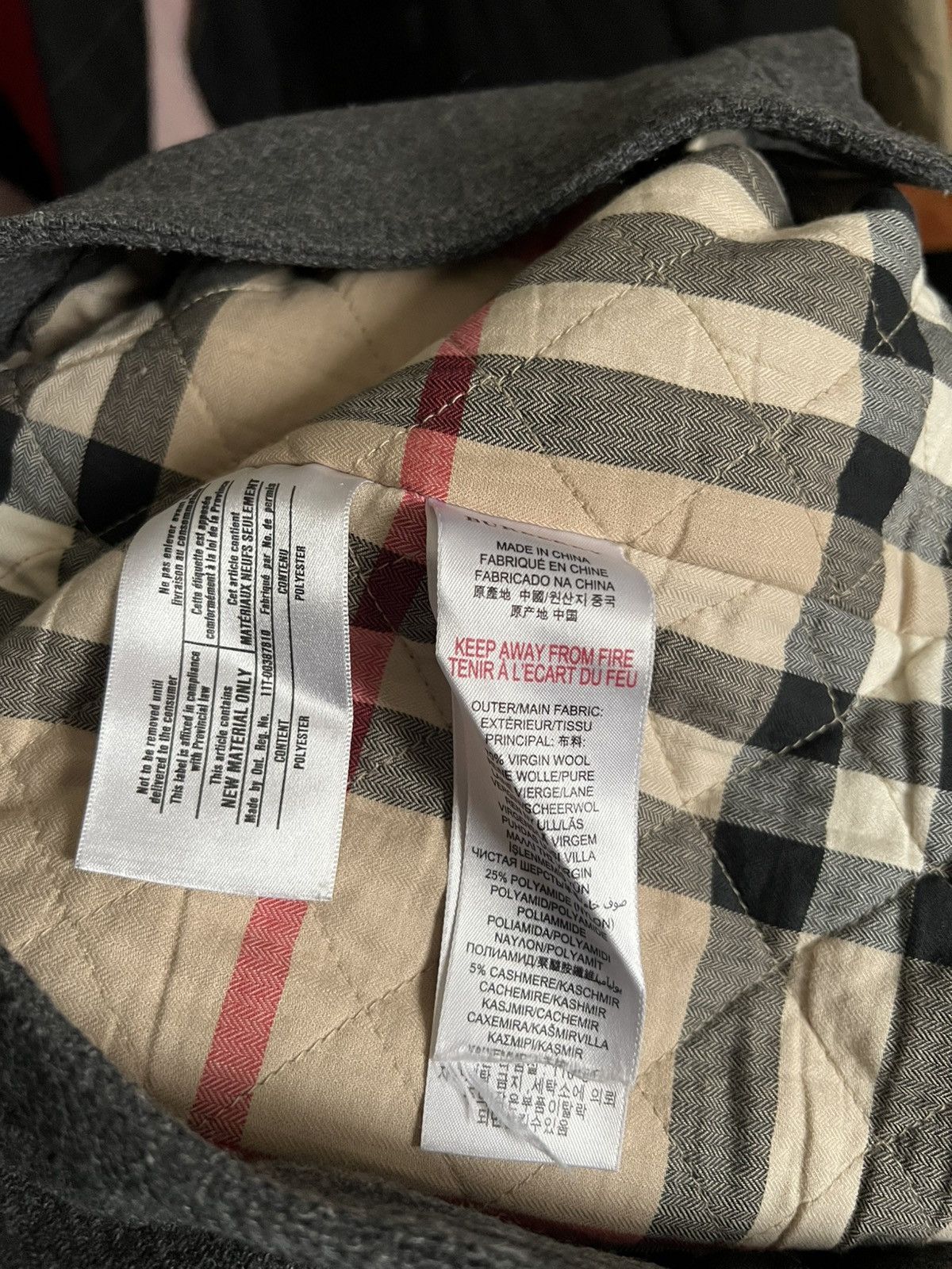 Burberry Burberry Gray Coat Jacket Wool Size XS / US 0-2 / IT 36-38 - 18 Thumbnail