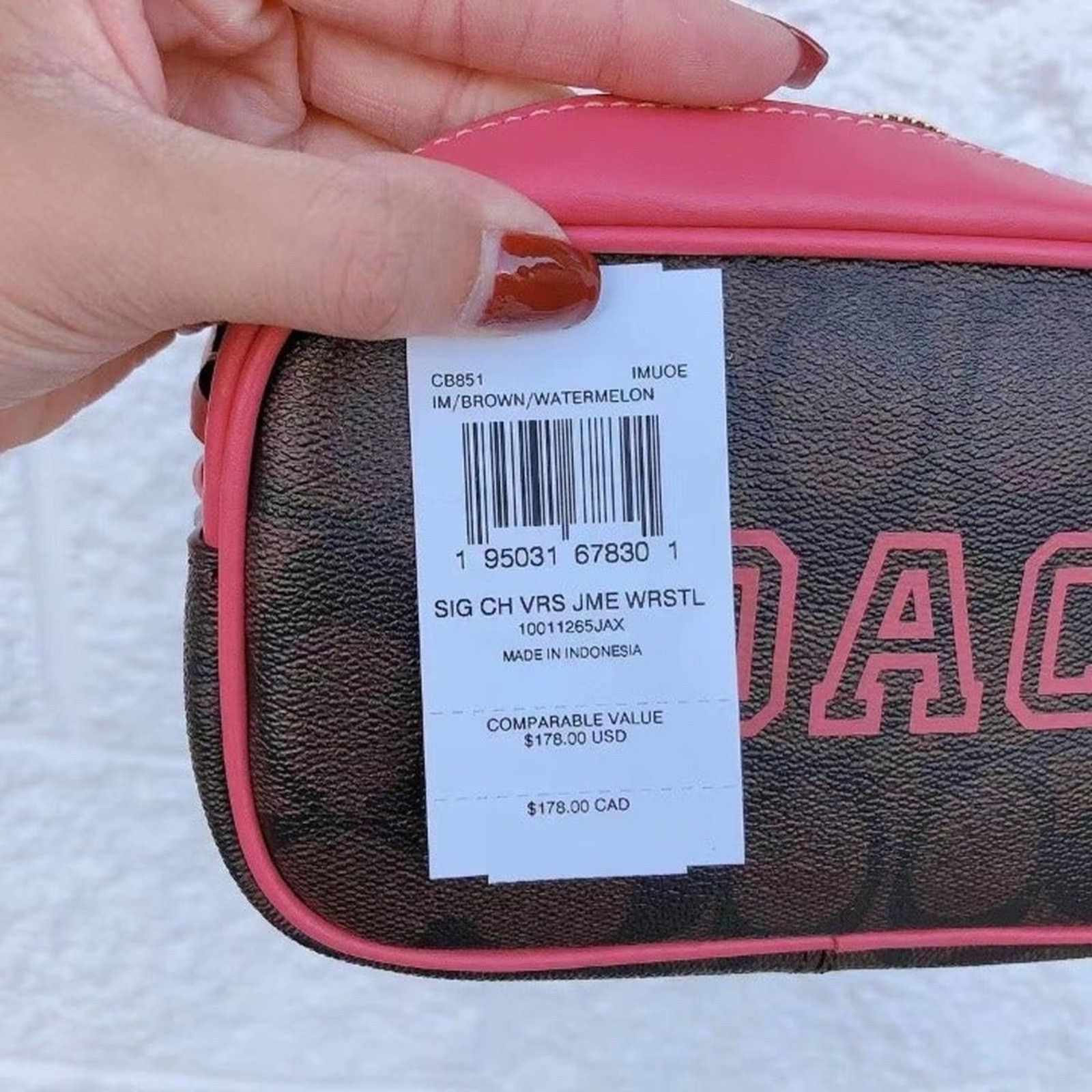 Coach Coach CB851 Jamie Wristlet In Signature Canvas Watermelon Size ONE SIZE - 5 Thumbnail