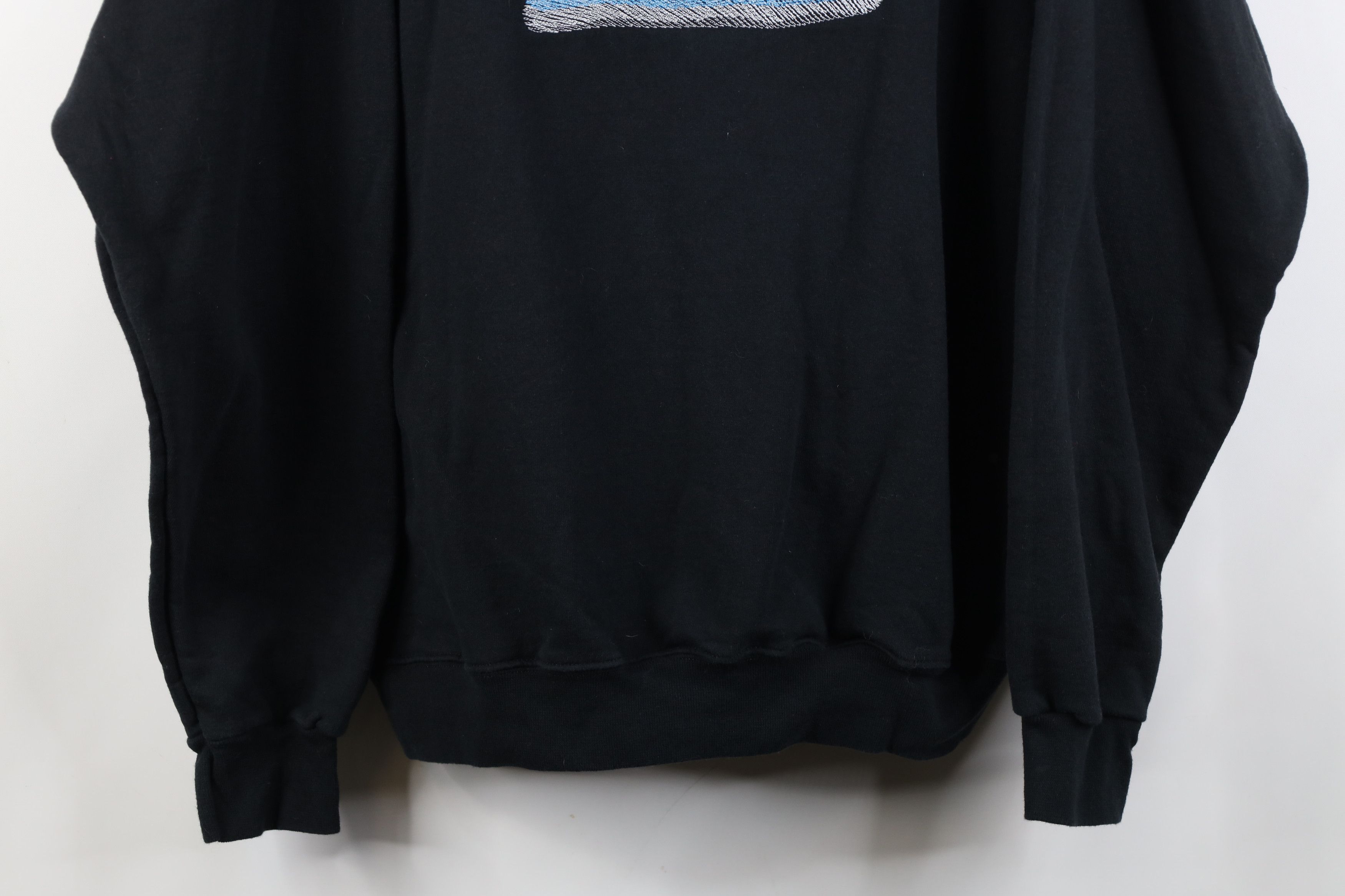 Vintage Vintage 90s Borealis Christmas Santa Claus Sweatshirt Black Size L / US 10 / IT 46 - 3 Thumbnail