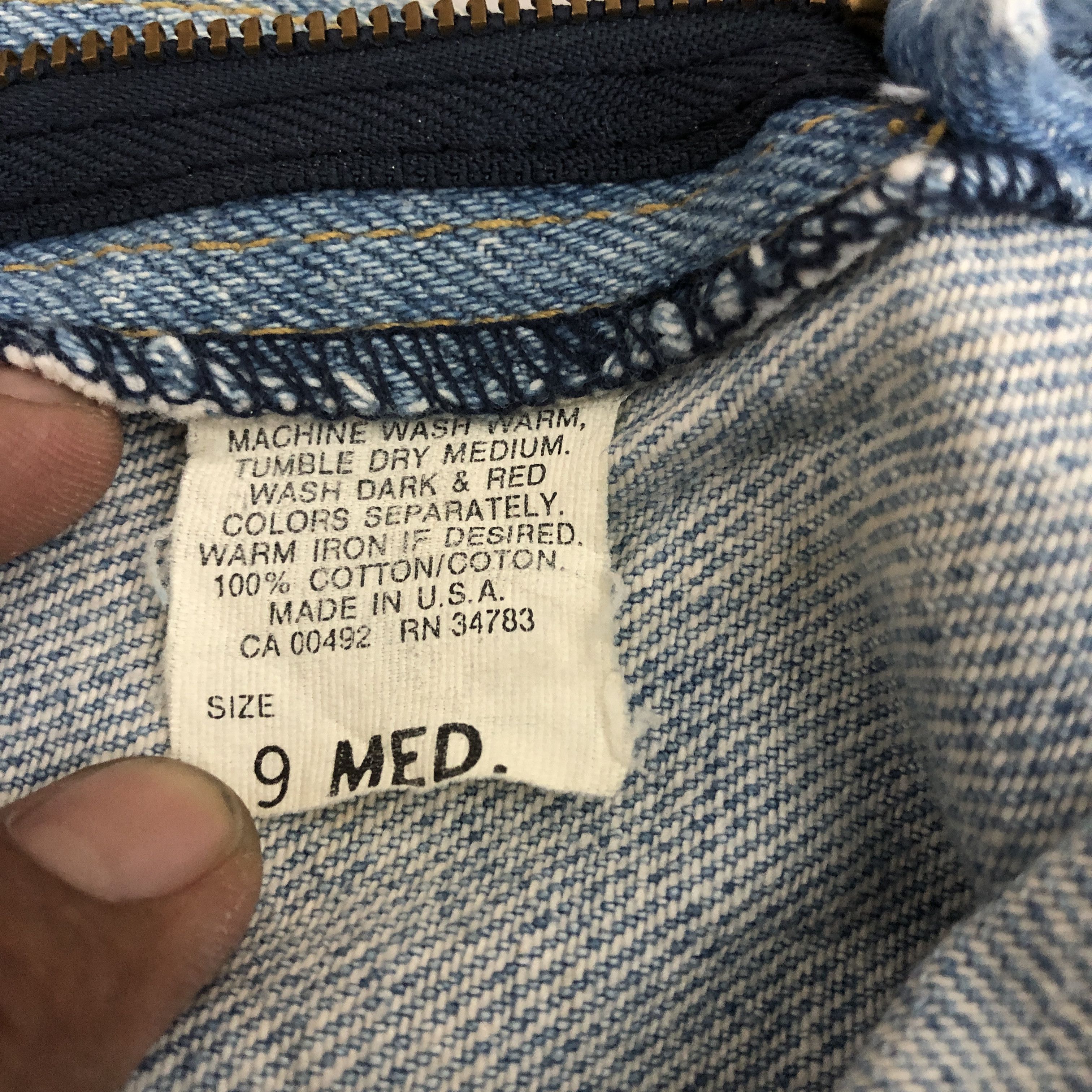 Lee Vintage 80s Lee Jeans Light Wash Lee Sun Faded Denim Size 24" / US 00 / IT 34 - 6 Thumbnail