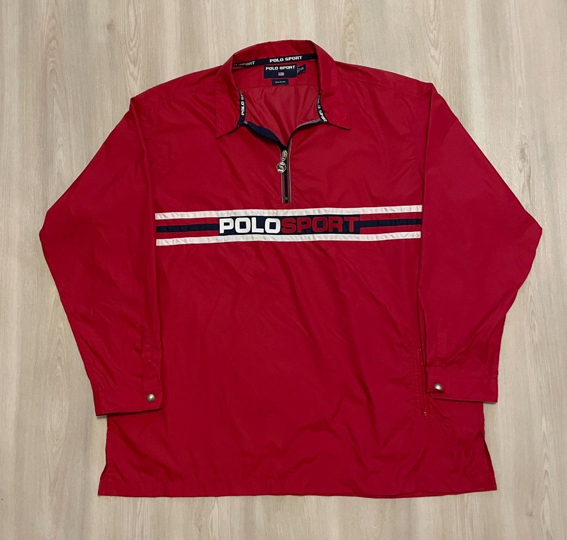 Polo Ralph Lauren × Vintage Vintage 90s Polo Sport Spellout Anorak Mens 2XL Size US XXL / EU 58 / 5 - 1 Thumbnail