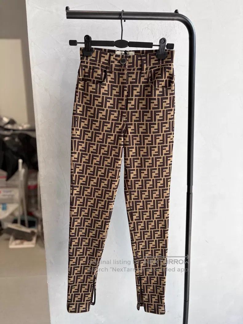 Fendi Fendi All-over old flower slim fit trousers Size 24" / US 00 / IT 34 - 1 Thumbnail