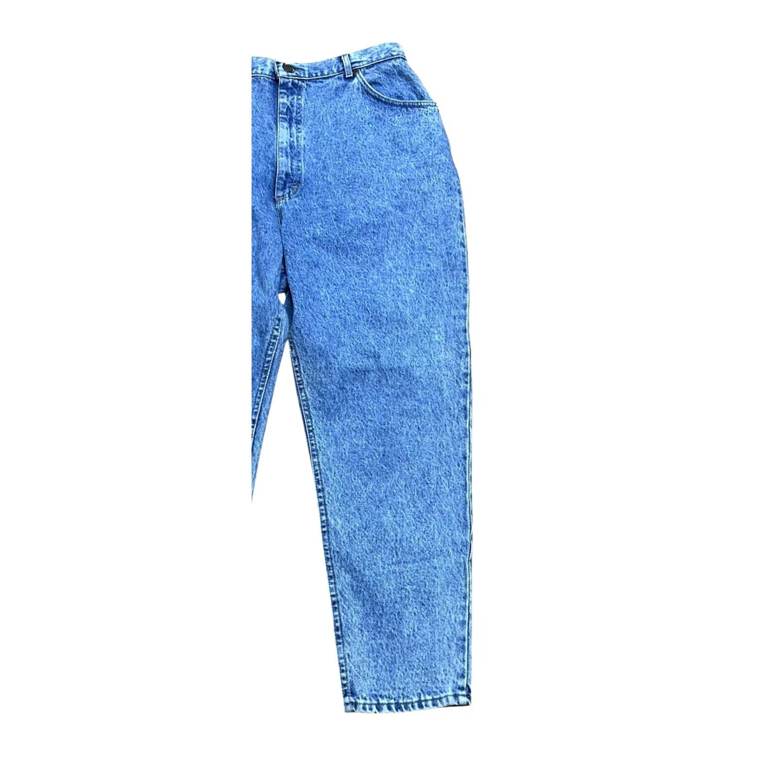 Lee VINTAGE Lee Stone Wash Tapered Jeans Women 90s High Rise 20 Denim Blue Size 42" / US 20 - 3 Thumbnail
