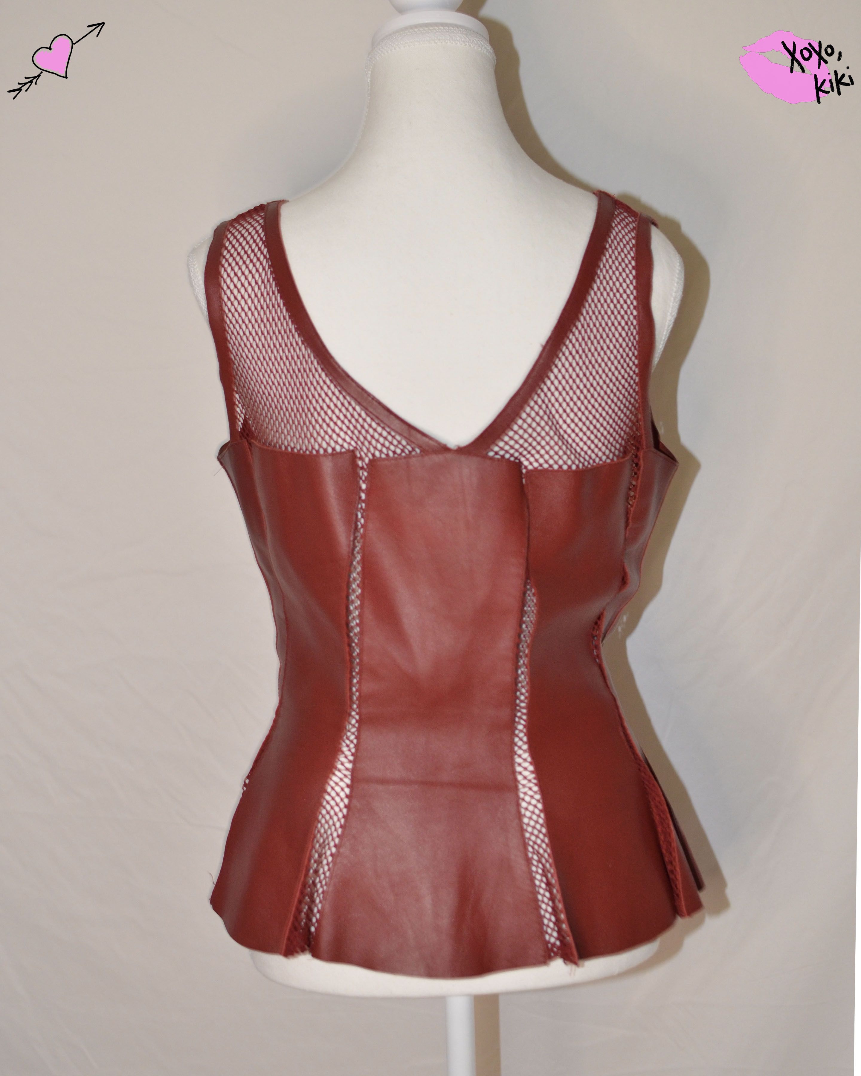 Other Red Leather Vest Top Size M / US 6-8 / IT 42-44 - 2 Thumbnail