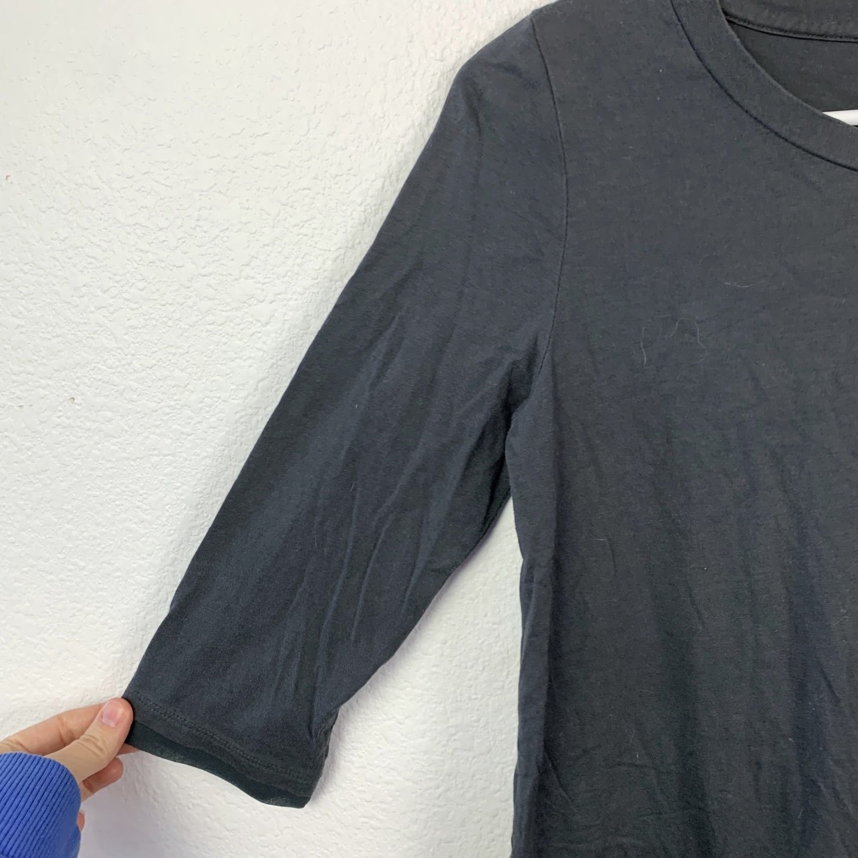 Vintage VINTAGE LOGO Lori Goldstein Women's Tunic Top Shirt XS Gray Cotton Modal Layered Midi 3/4 Sleeve Raglan Pockets Size XS / US 0-2 / IT 36-38 - 3 Thumbnail